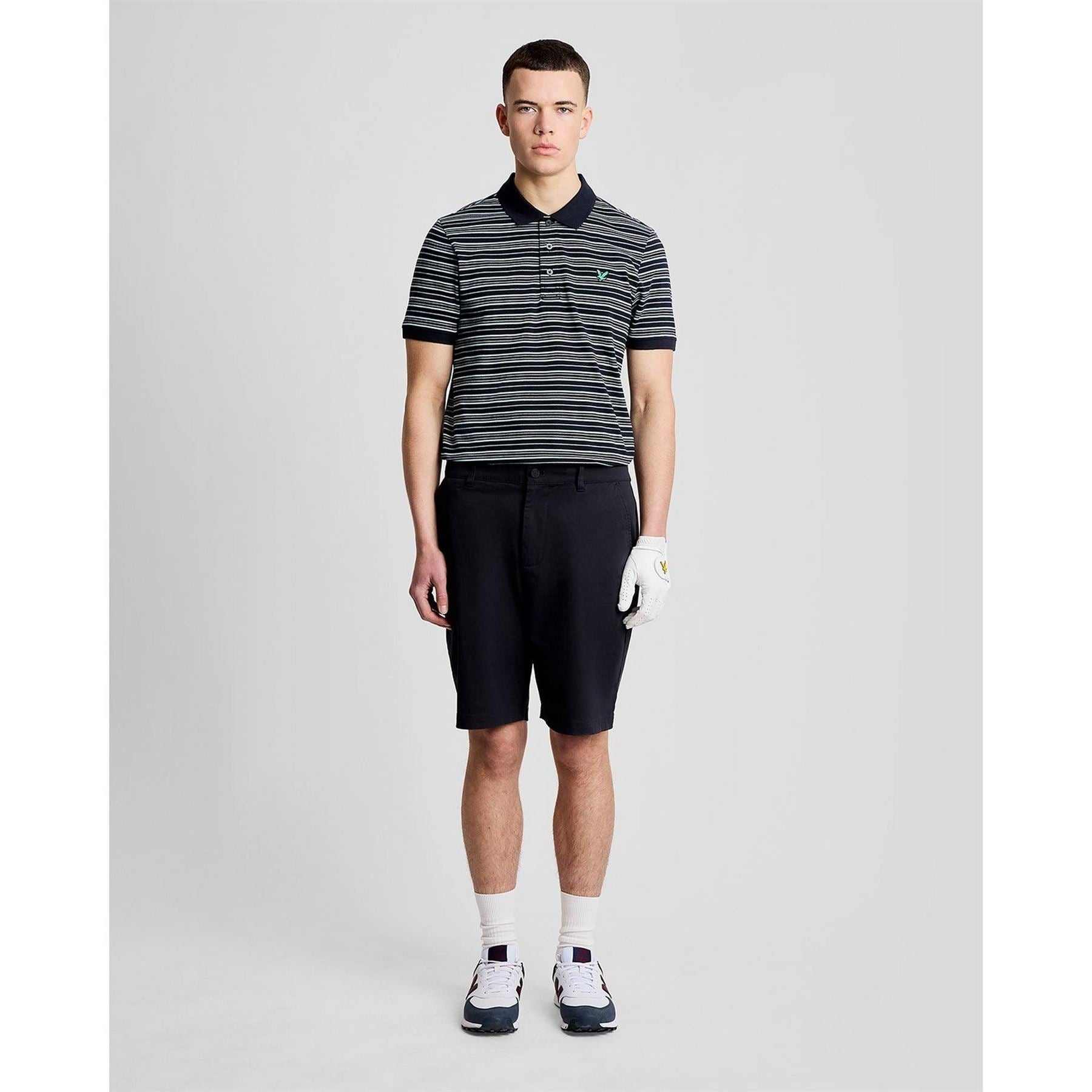 Lyle and Scott  And  Scott Golf Green Eagle Stripe Polo Shirt