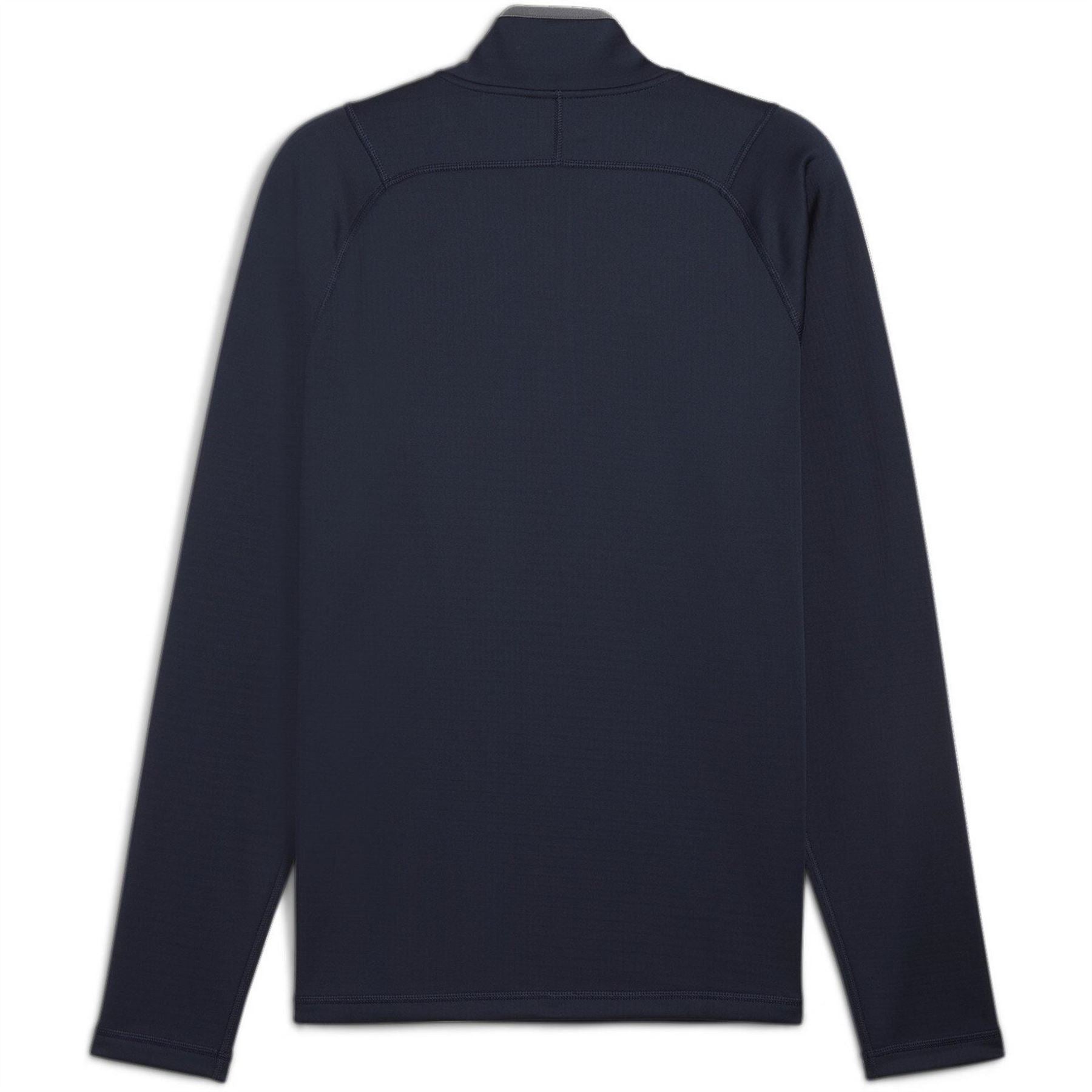 Puma Fleece Quarter Zip Long Sleeve Performance Polo Shirt