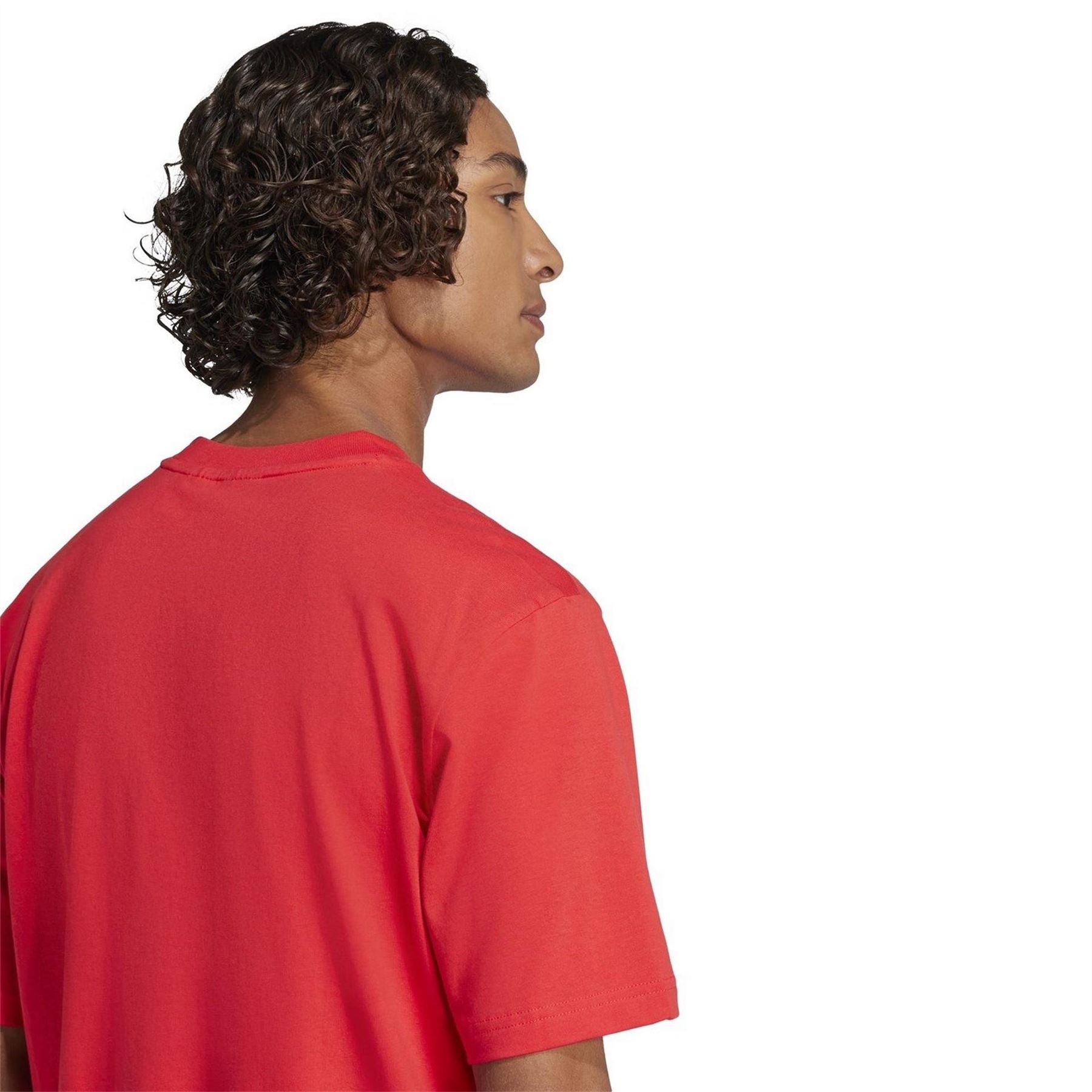 adidas Mens Essentials Single Jersey Linear Embroidered Logo T-Shirt
