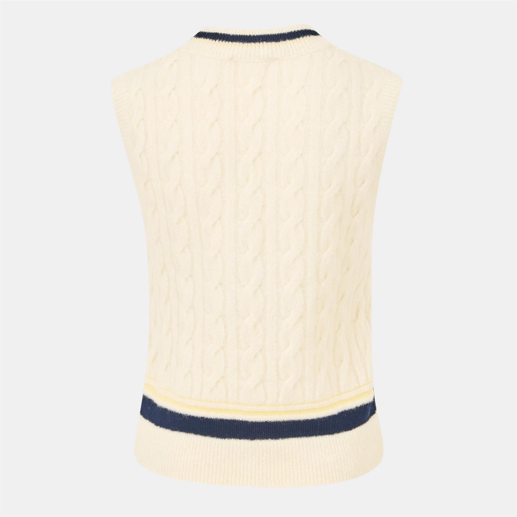 Lacoste Cable Knit Gilet with Logo