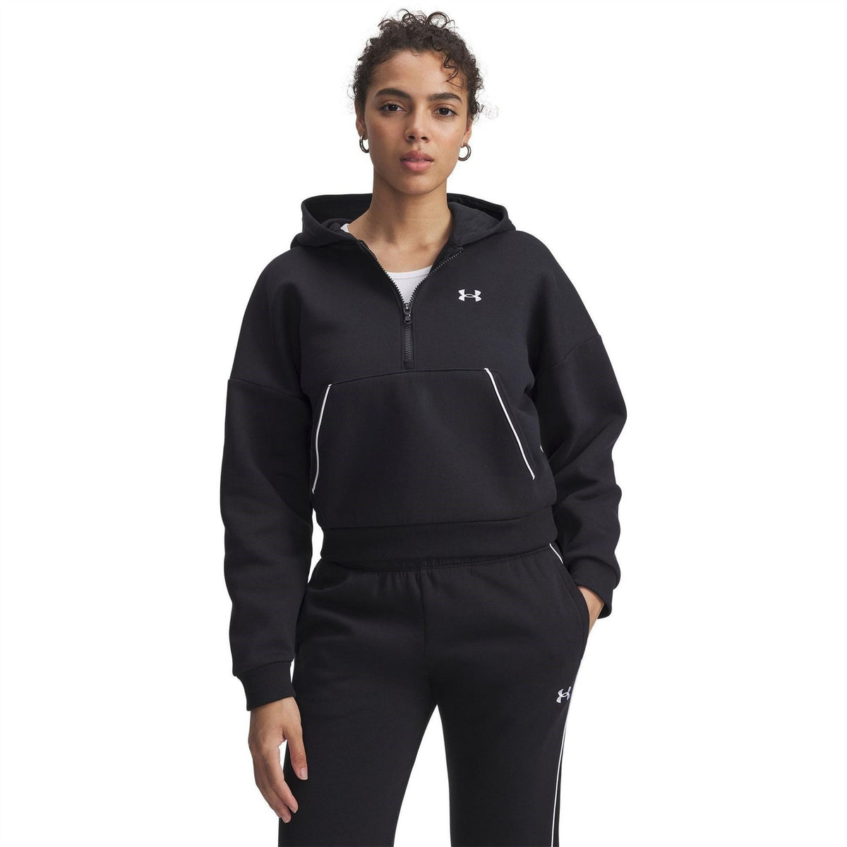 Under Armour UA Rival Relaxed Fit Drop Shoulder Hooded Neck Long Sleeve Sweatshirt