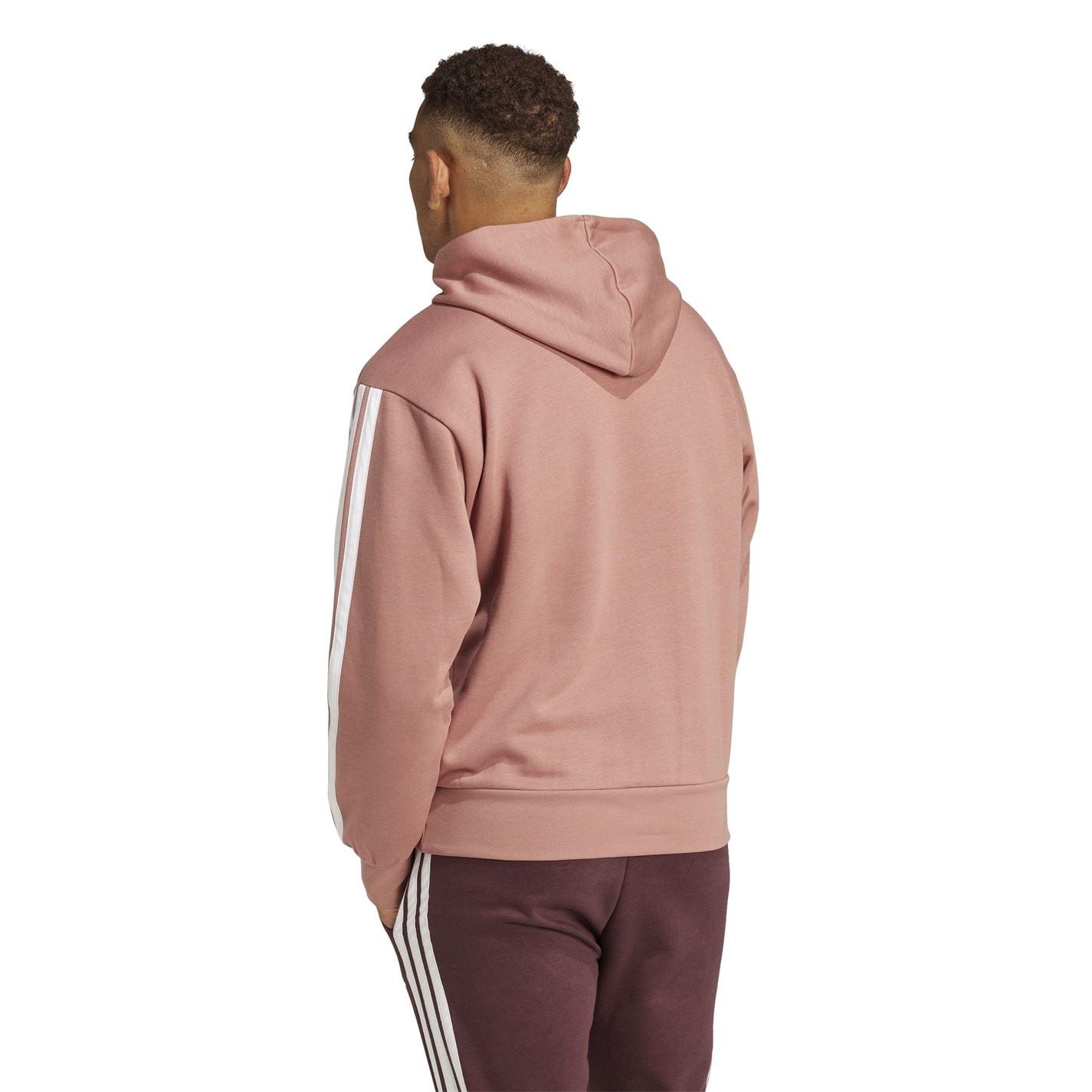 adidas Mens Fleece 3 Stripes Hoodie