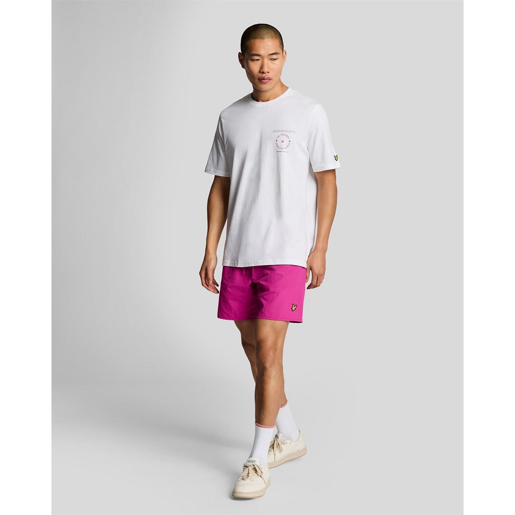 Lyle and Scott Plain Swimming Logo Print Shorts