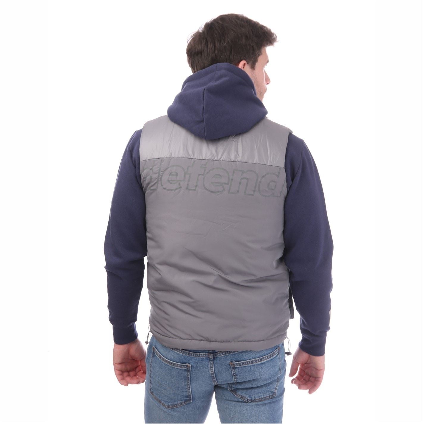 DFND London Lettering High Neck Relaxed Fit Vest