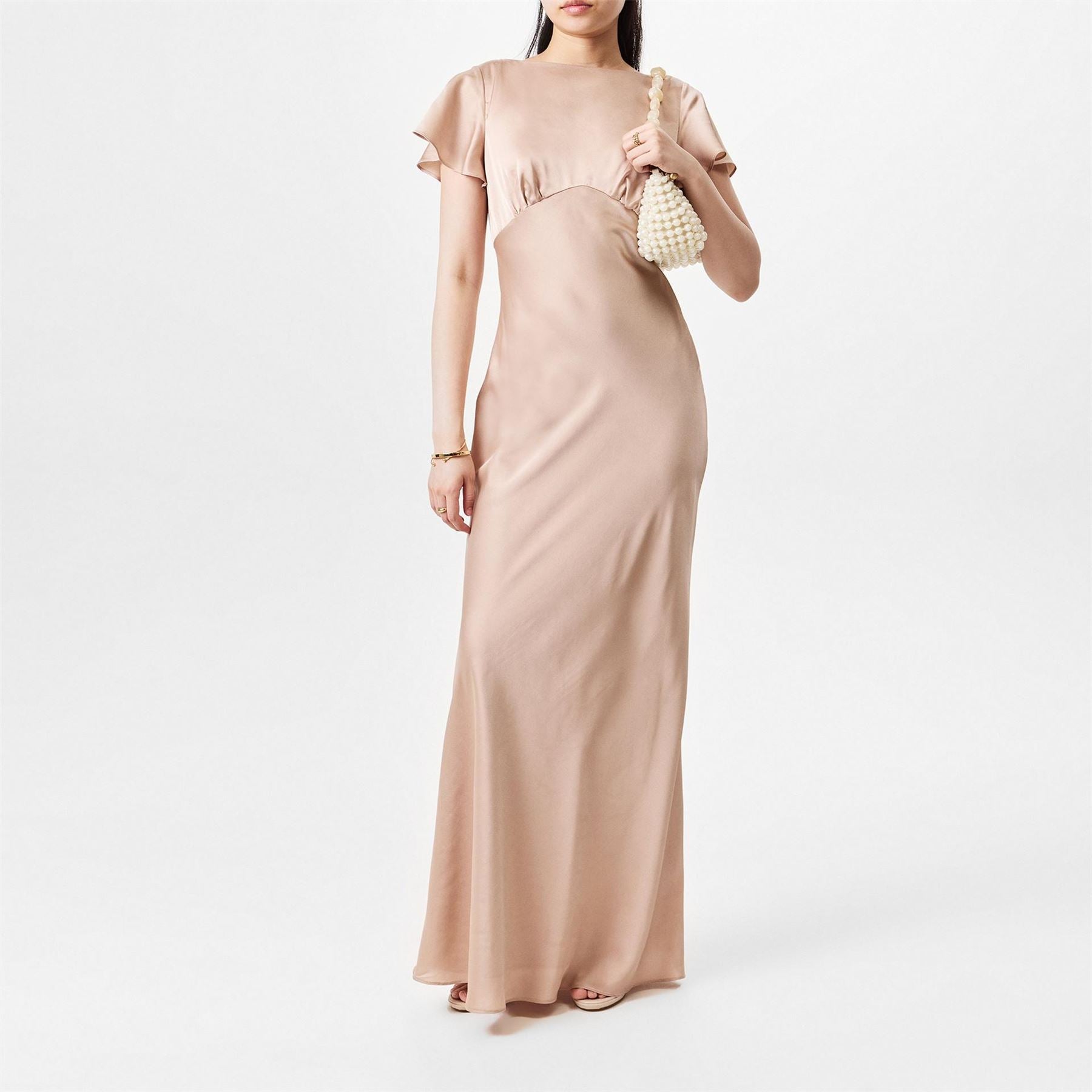 Jarlo Empire Waist Boat Neck Maxi Ball Gown