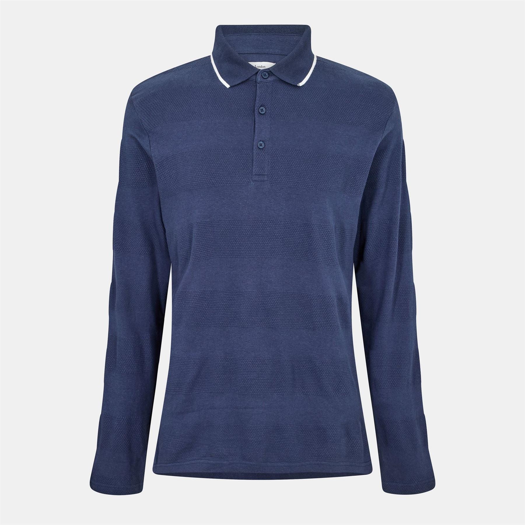 Peter Werth Balsom Polo Shirt, Collared Neck, Long Sleeve