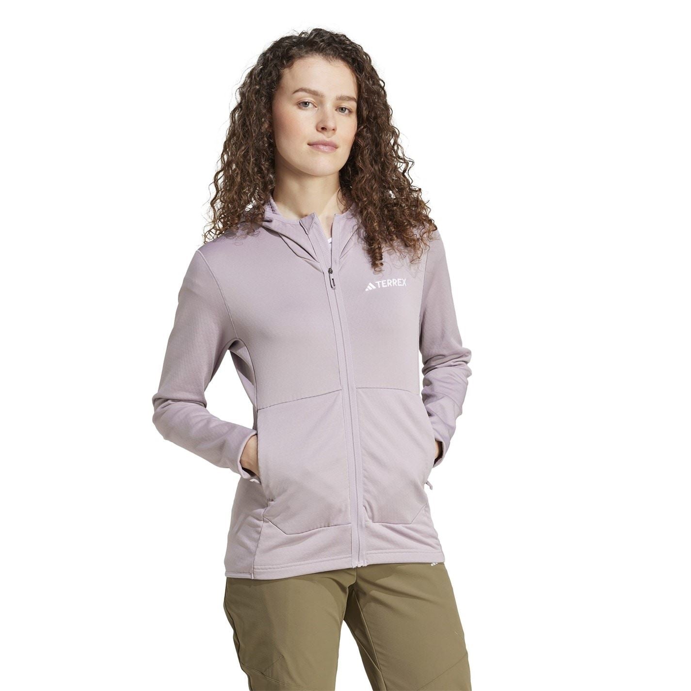 adidas Womens Terrex Xperior Light Fleece Hooded Jacket