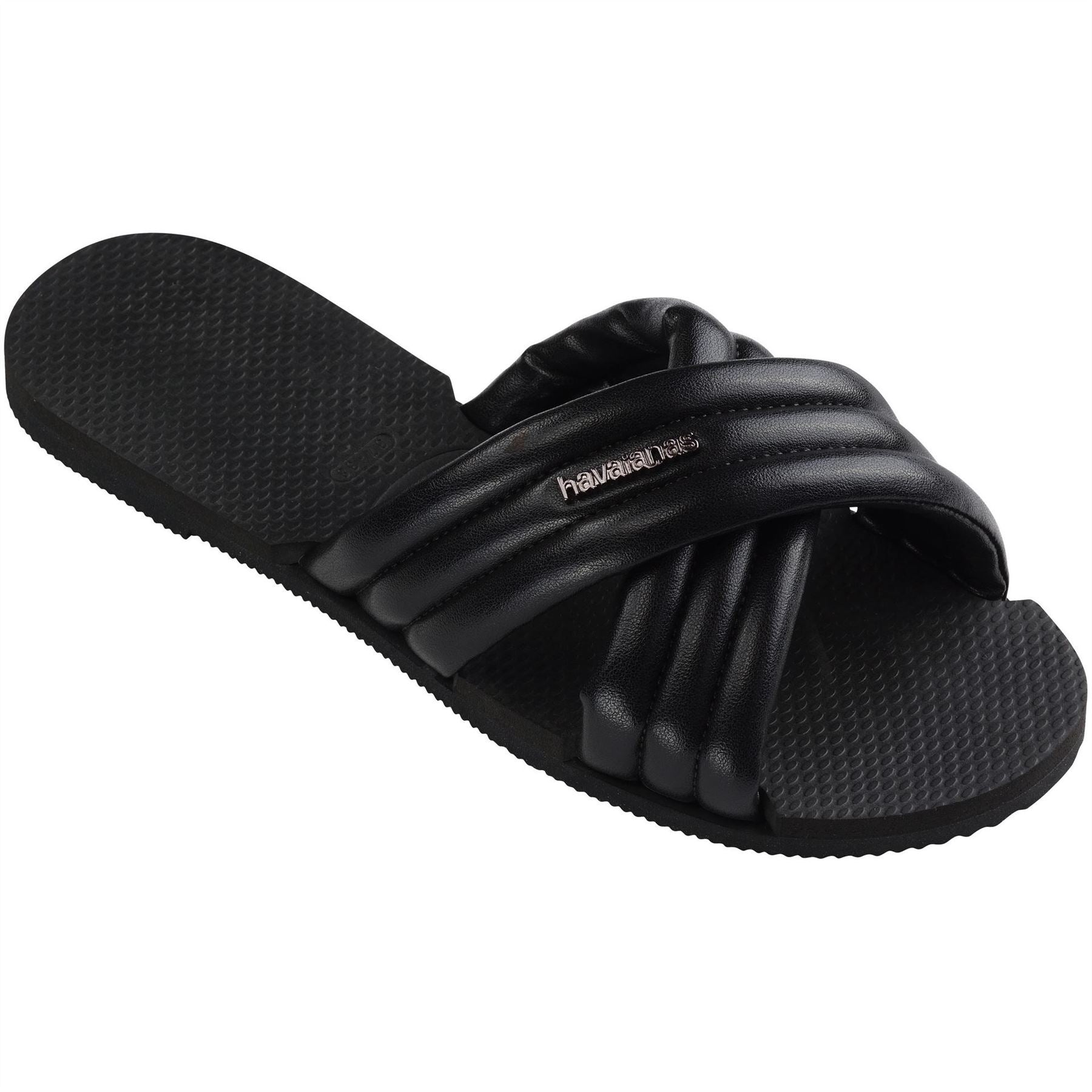 Havaianas Solid Patterned Open Toe Slide Sandals
