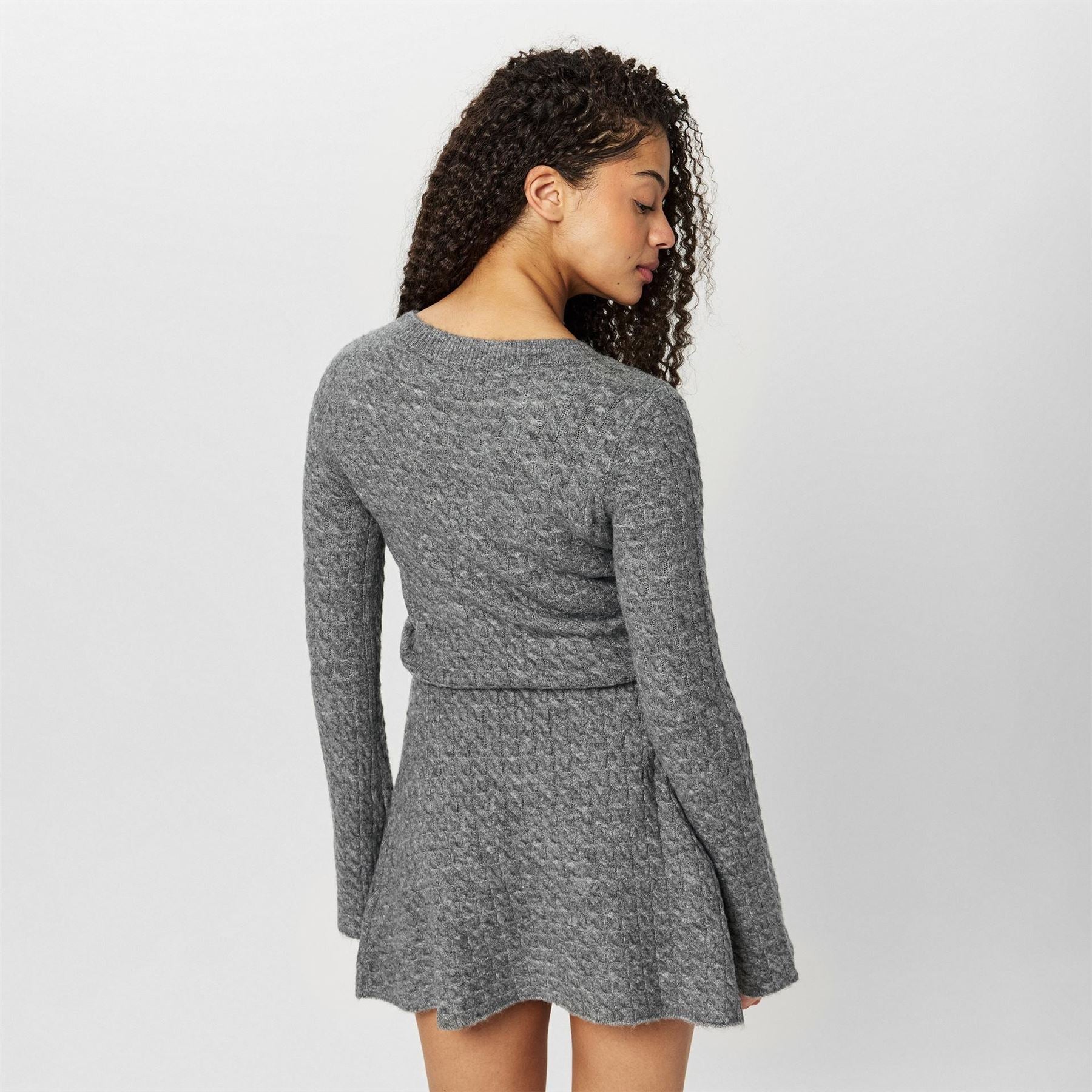 Jack Wills Cable Crew Neck Mini Sweater Dress