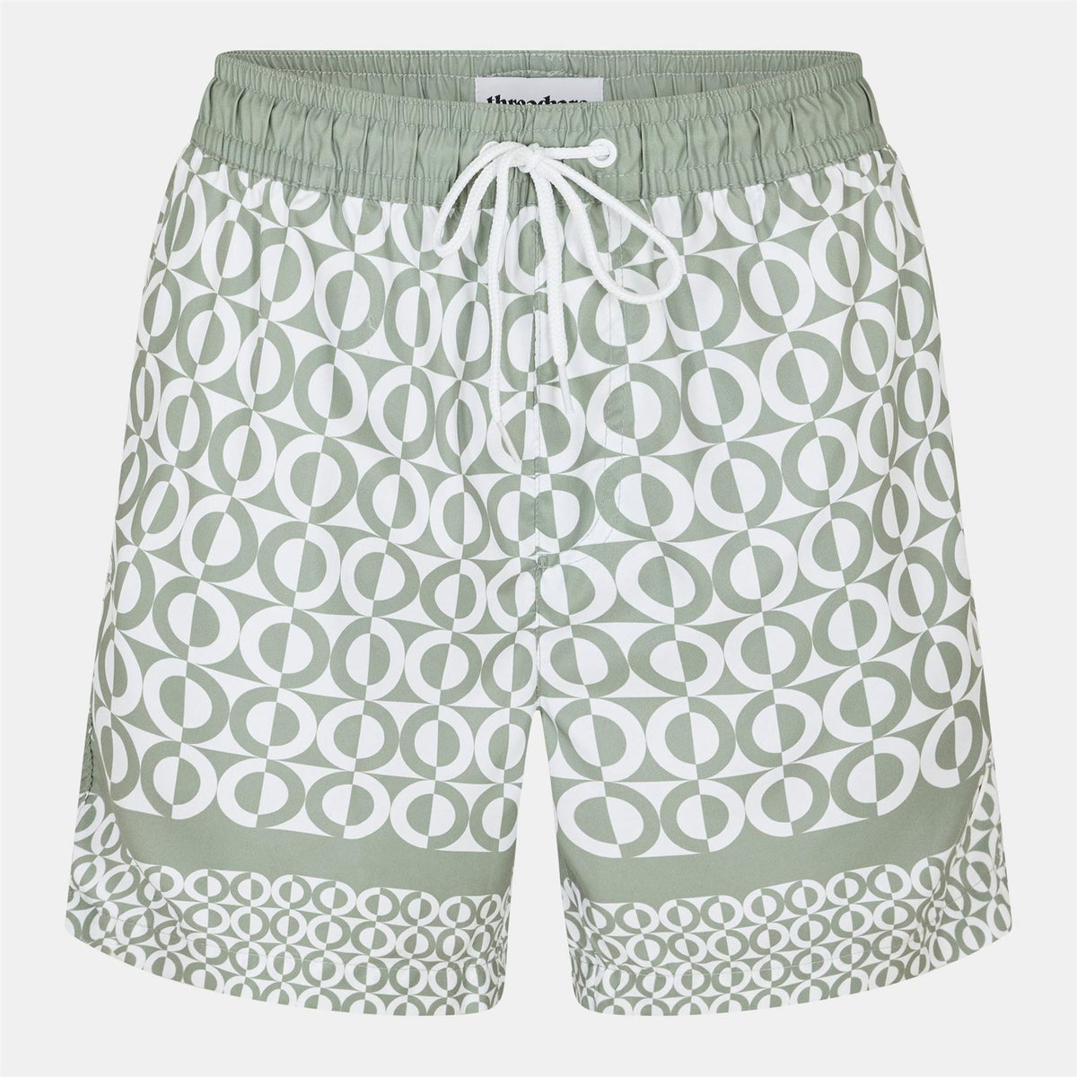 Threadbare Geometric Patterned Swim Shorts