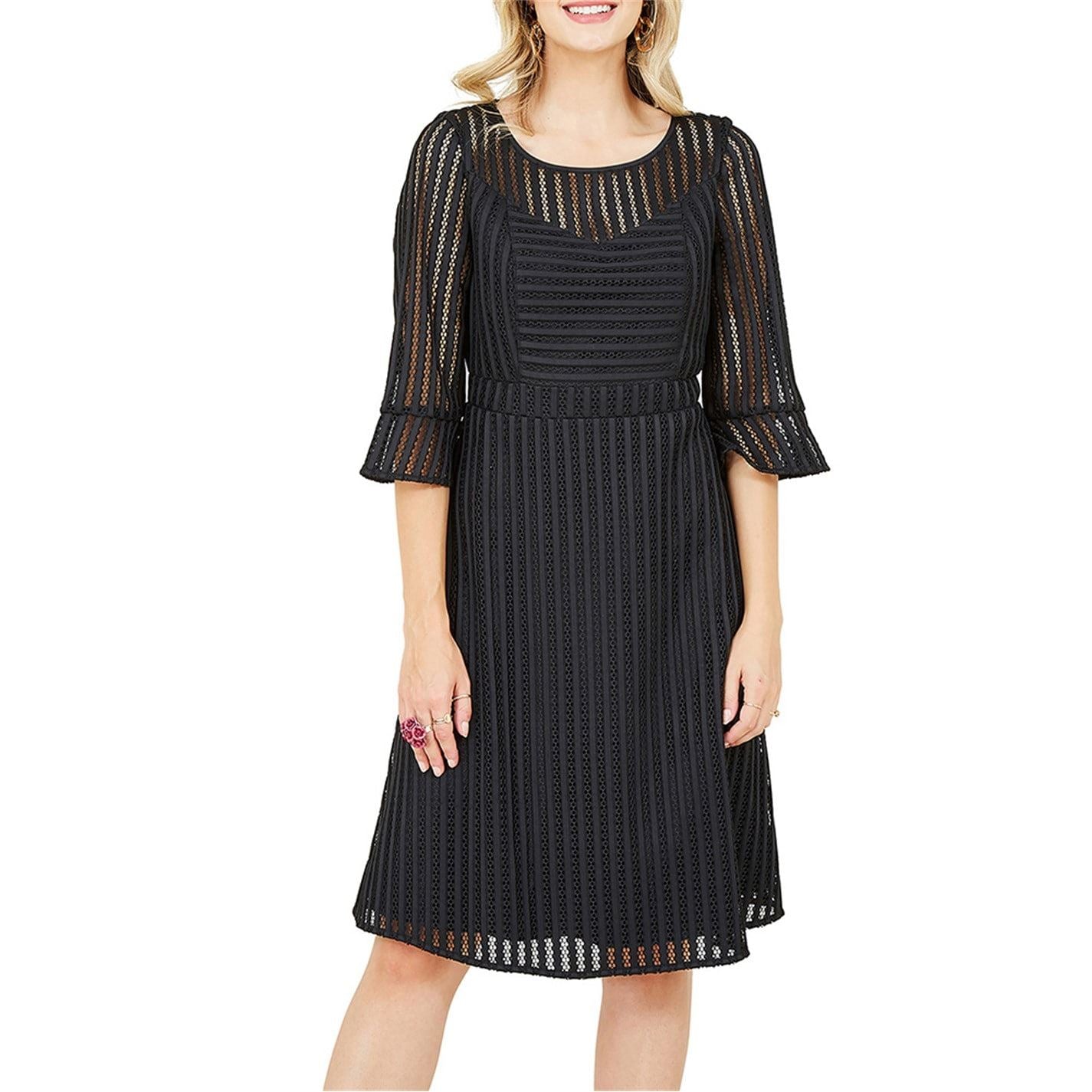 Yumi Fishnet Skater Dress