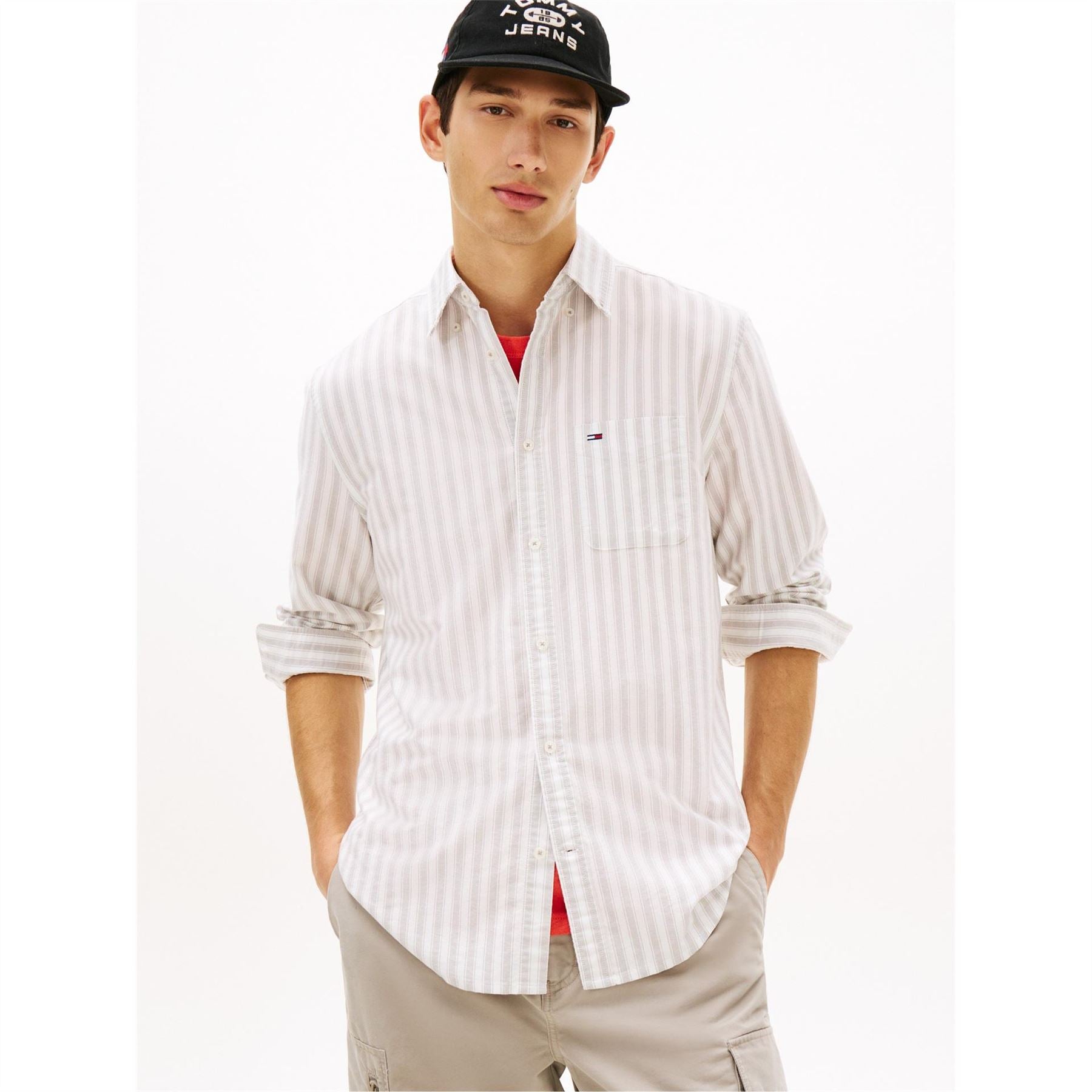Tommy Jeans Long Sleeve Patterned Shirt