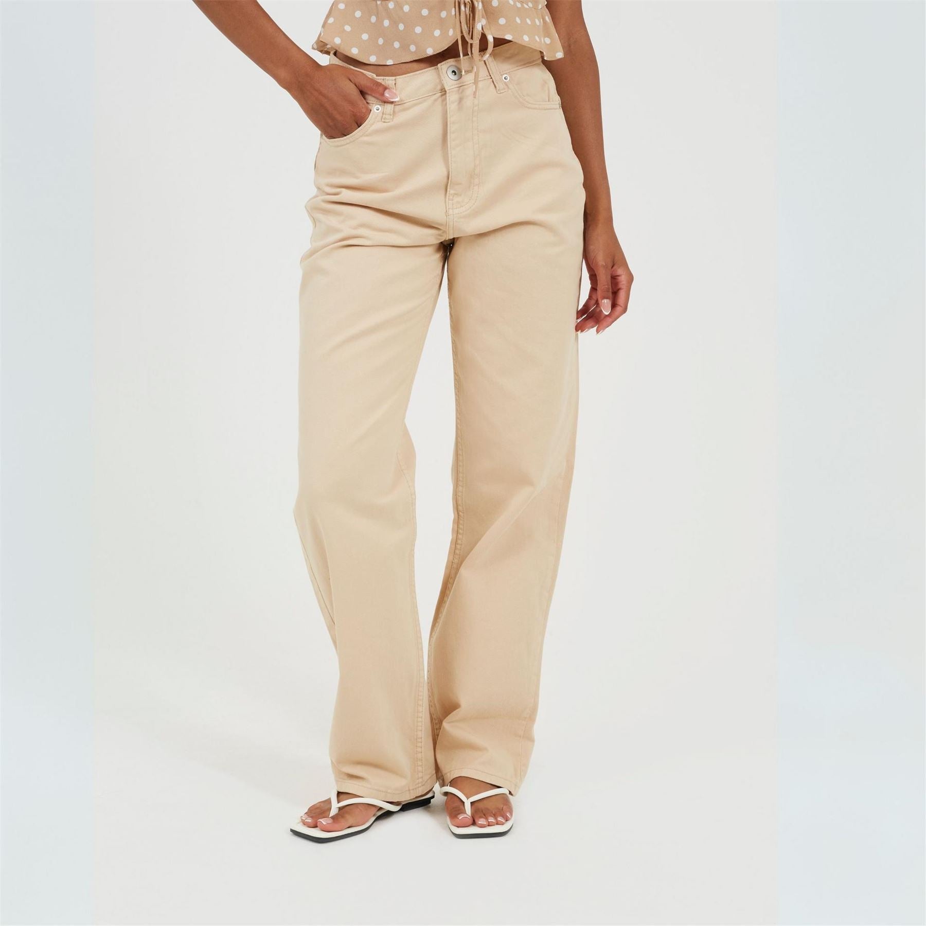 Brave Soul Para High Rise Straight Leg Jeans