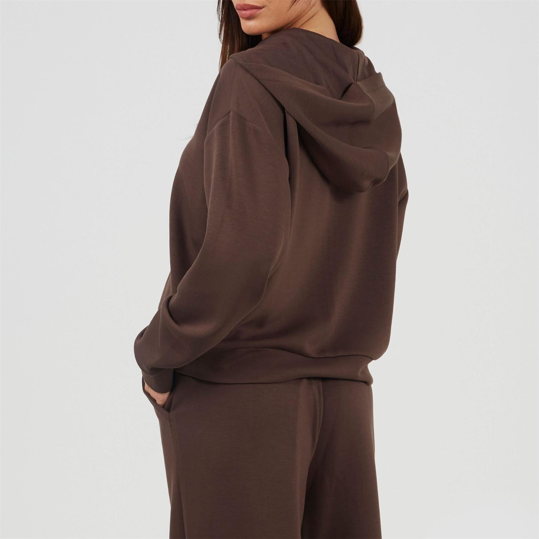 Brave Soul Womens Zip Through Hooded Scuba Sweatshirt