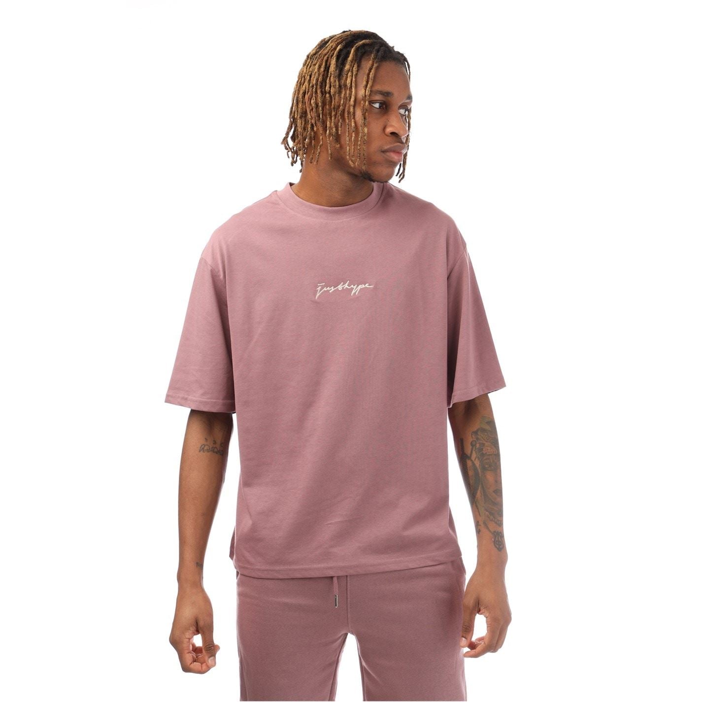 Hype Oversize Fit Signature Print T-Shirt