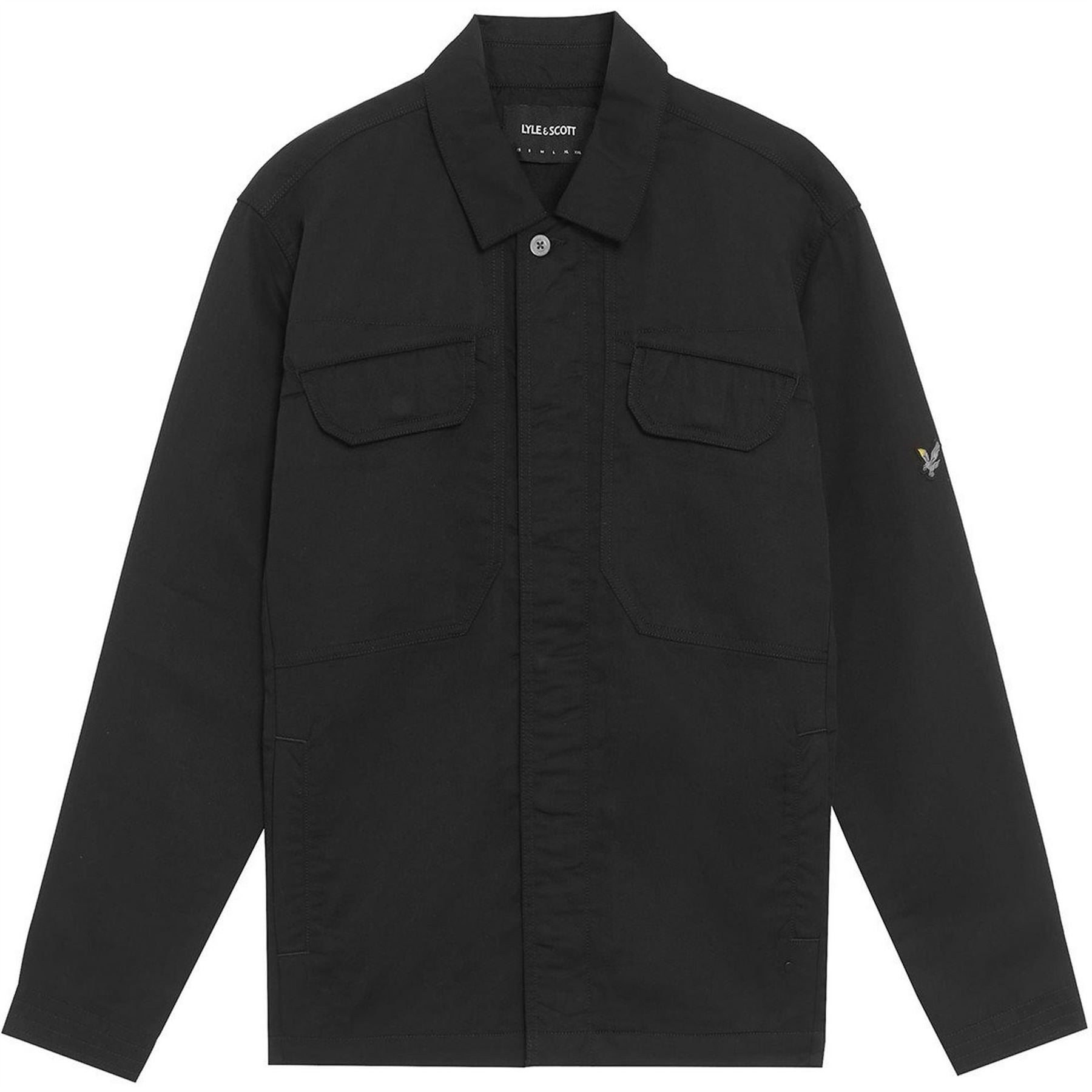 Lyle and Scott Solid Patterned Overshirt with Flap Pocket