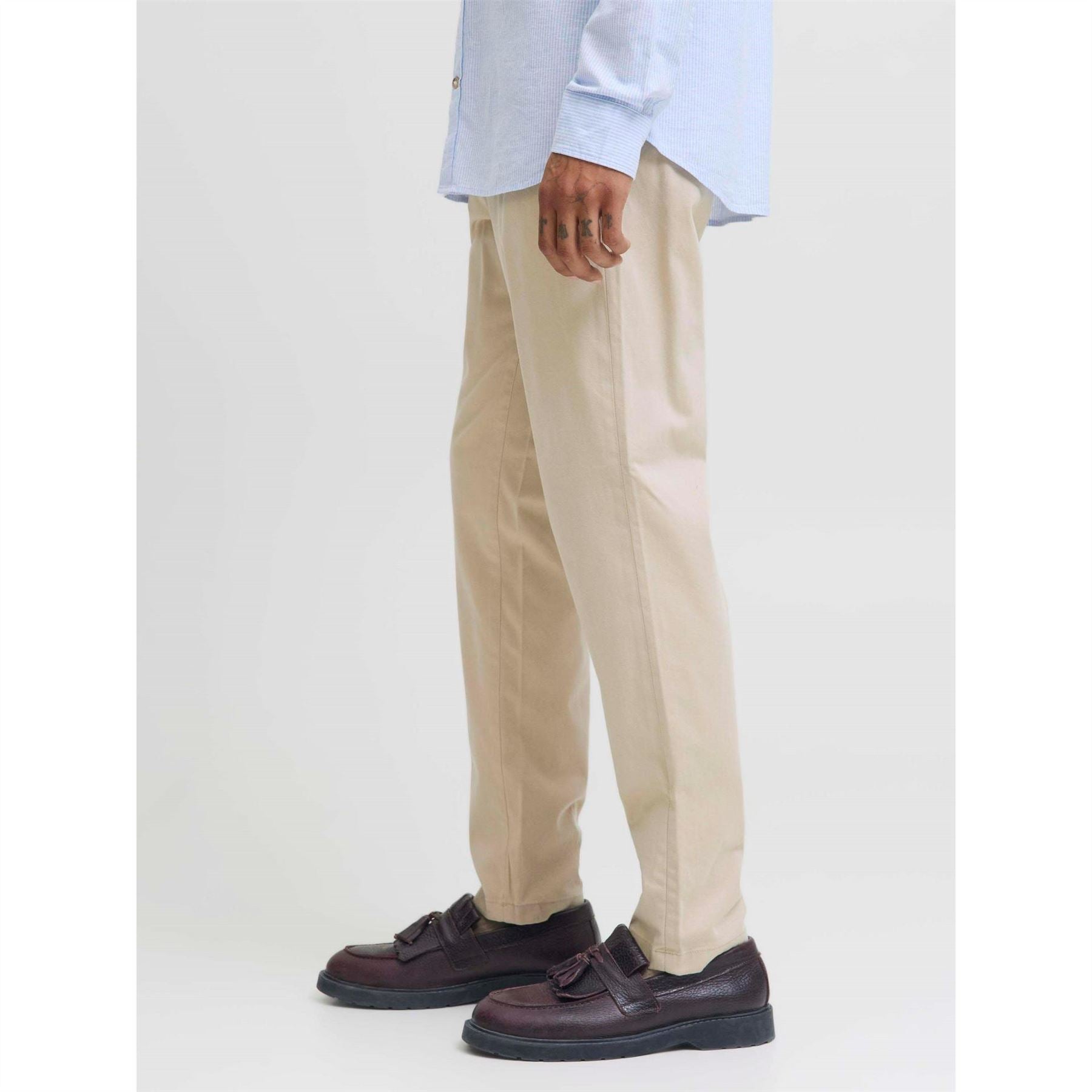 Jack and Jones Marco Bowie Solid Patterned Slim Five Pocket Chinos