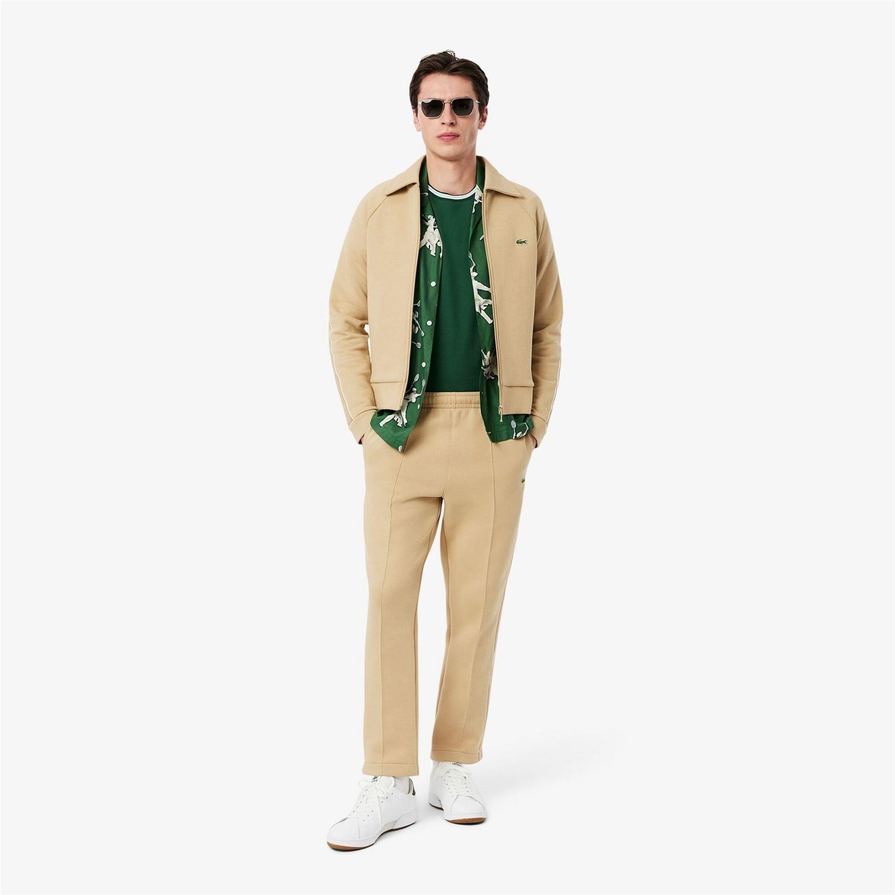 Lacoste Carnaby Cup Low Top Crocodile Print Sneakers