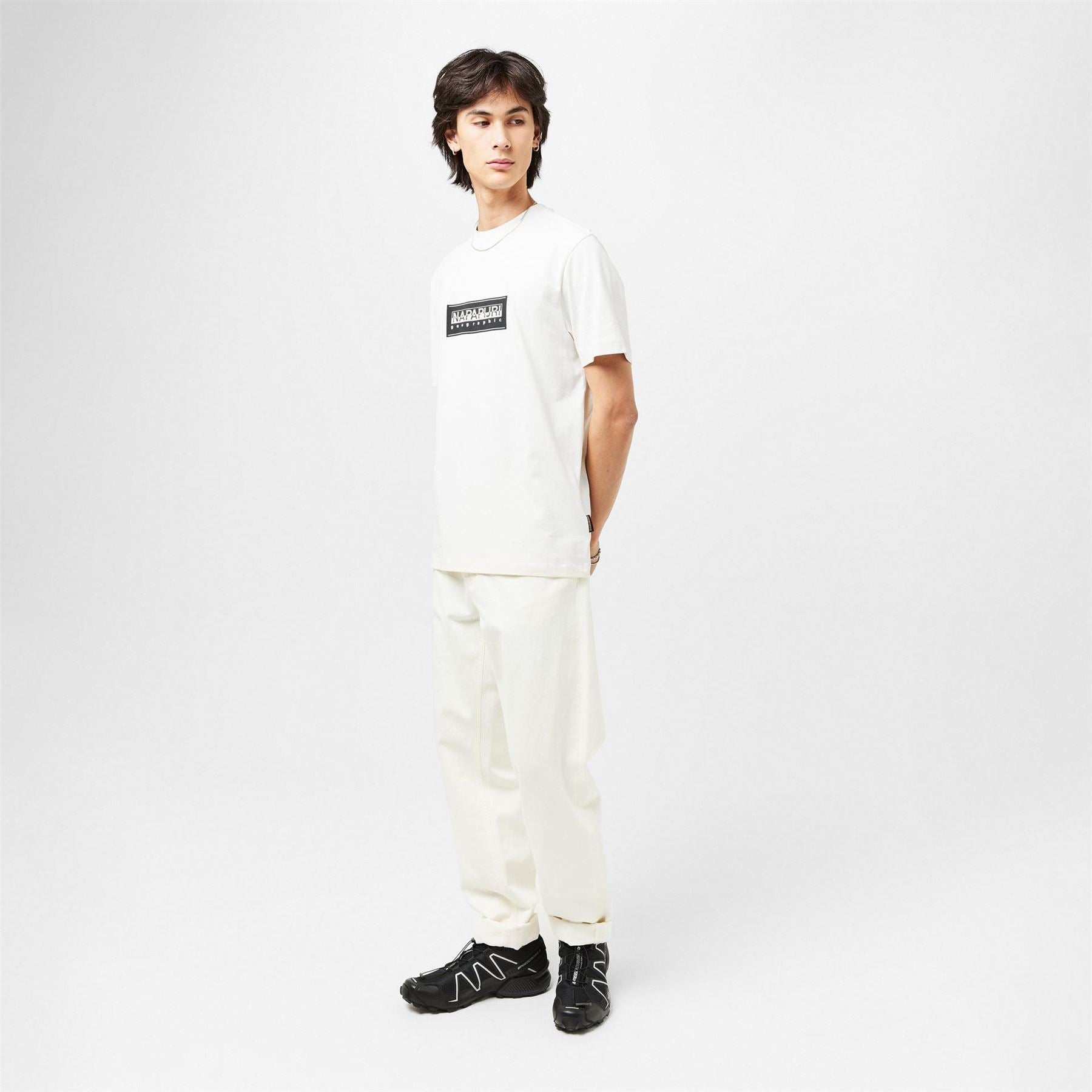 Napapijri Box Print Crew Neck Regular Fit T-Shirt