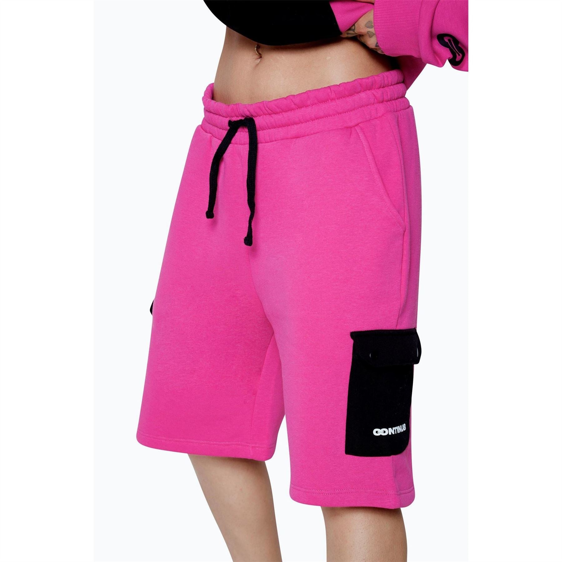 Hype Cargo Solid Patterned Shorts