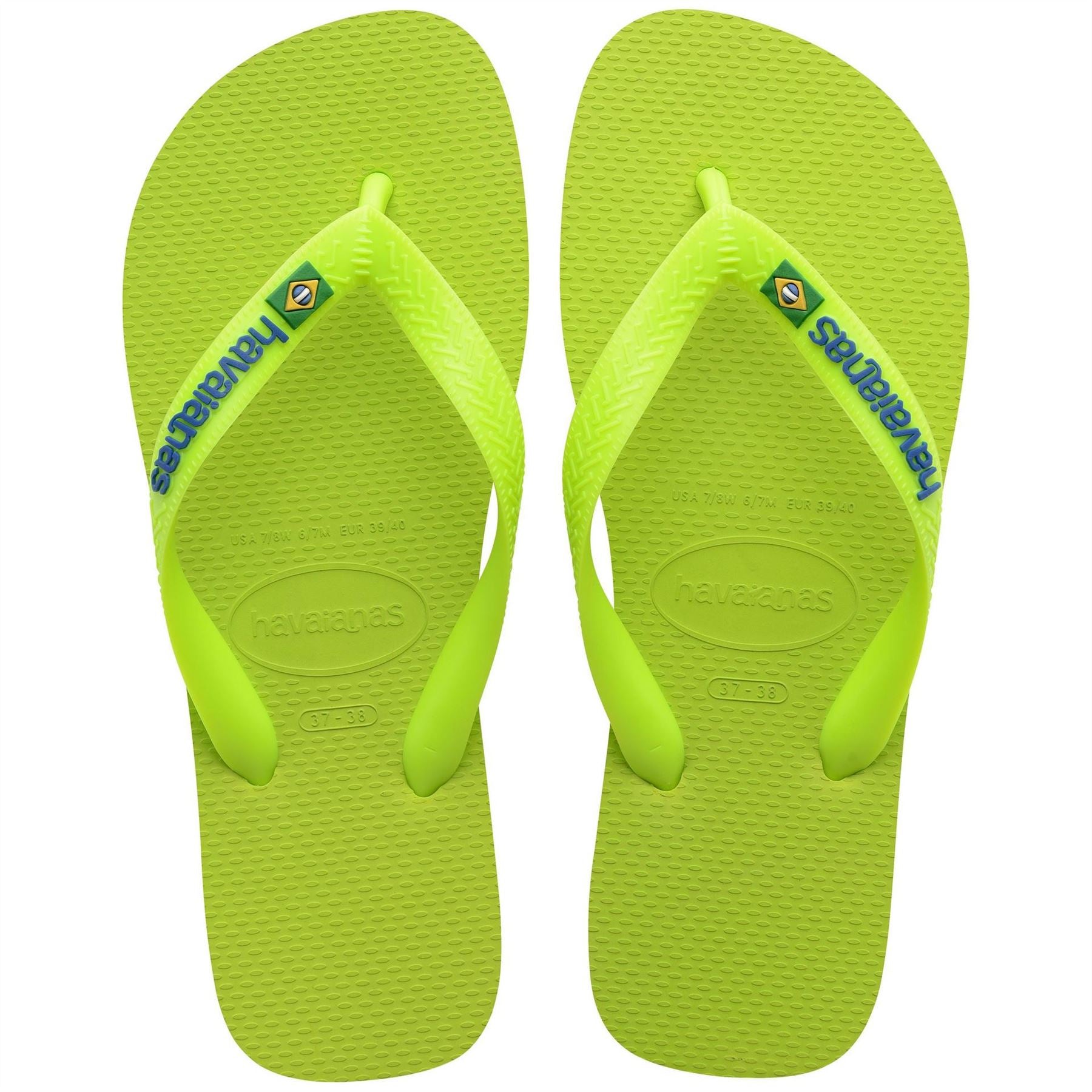 Havaianas Solid Patterned Brasil Thong Toe Flip Flops