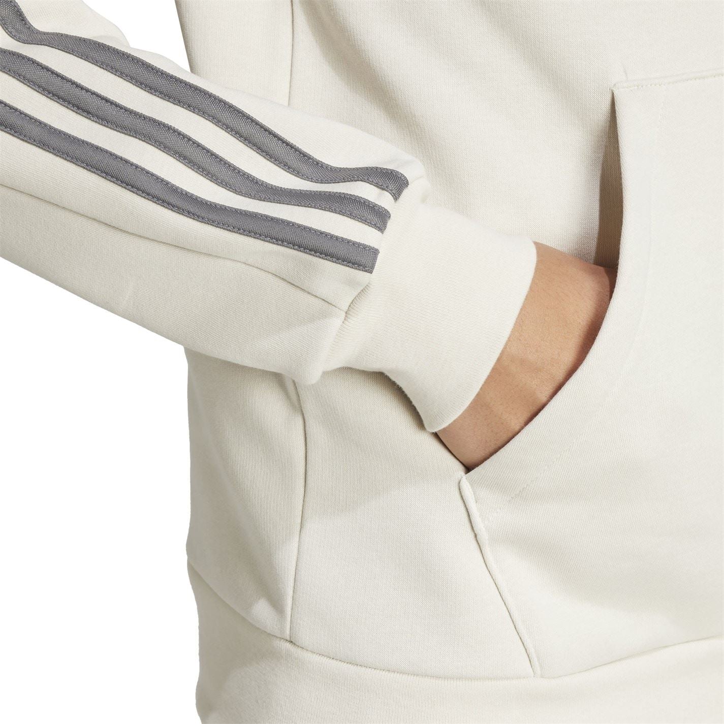 adidas Mens 3 Stripe Zip Top