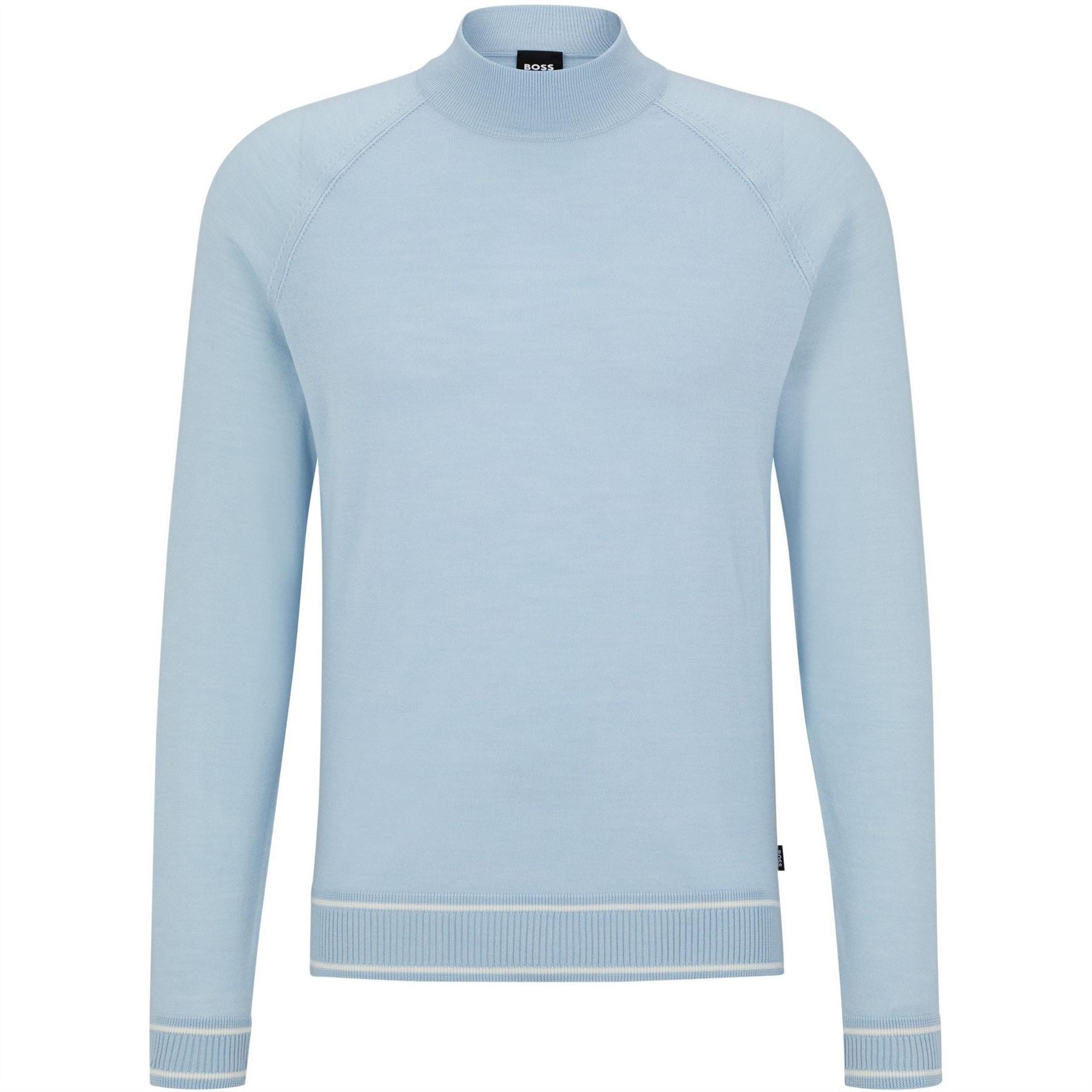 Boss Favino Regular Fit Raglan Sleeve Mock Neck Sweater