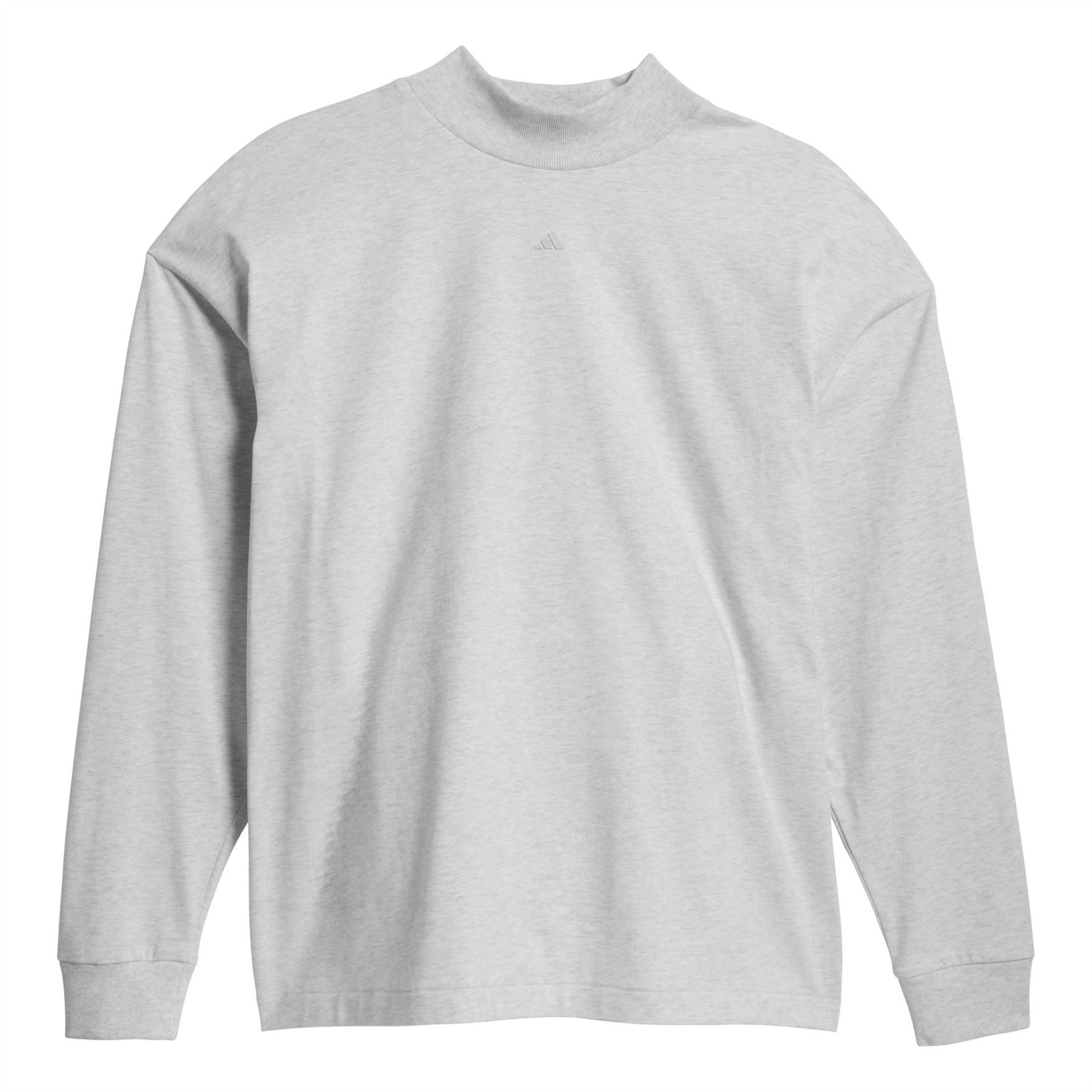 adidas Mock Neck Long Sleeve Oversize Fit Jersey T-Shirt