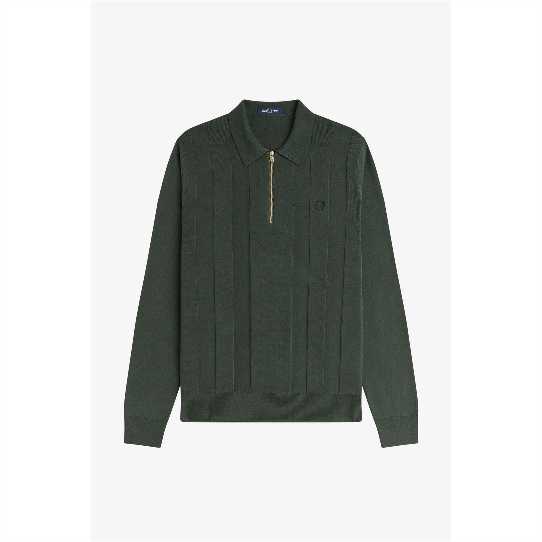 Fred Perry Lsknit Zipped Crew Neck Jumper