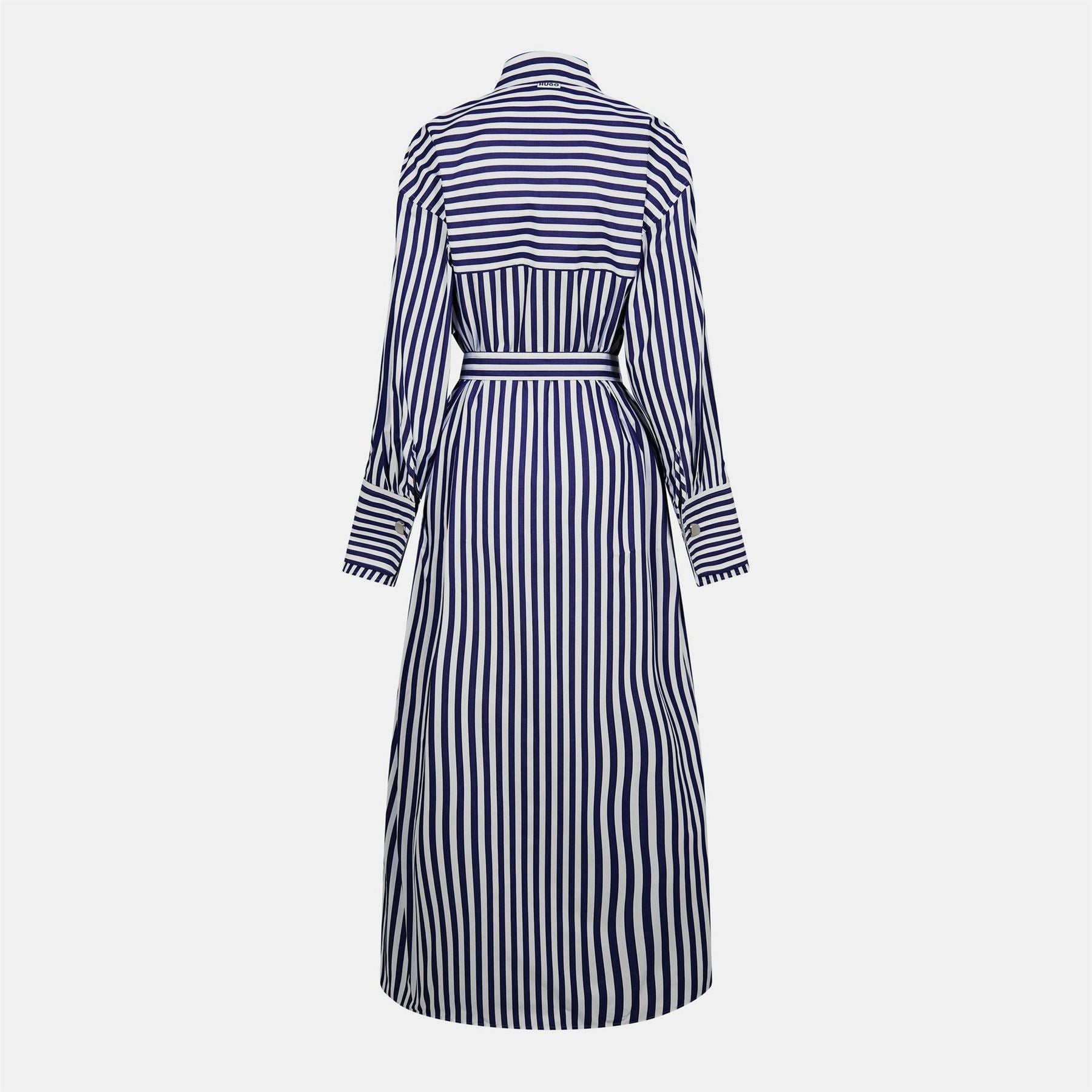 Hugo Collared Neck Midi Dress