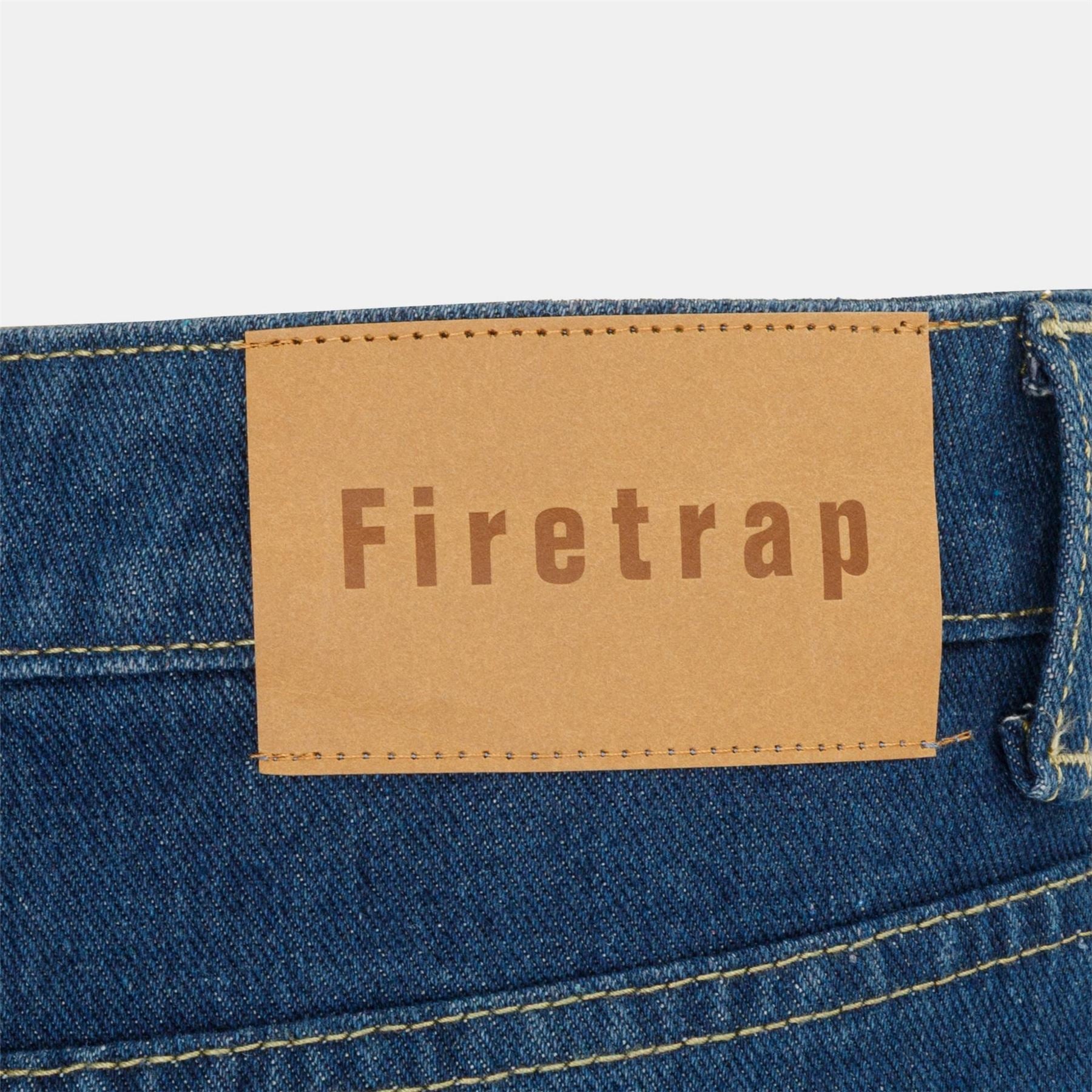 Firetrap Cotton Mid Rise Straight Leg Jeans