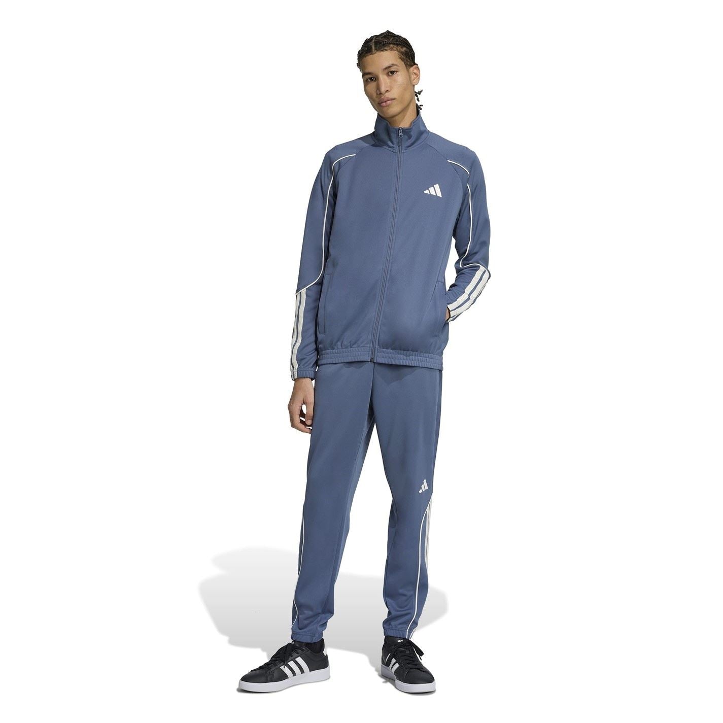 adidas 3s Funnel Neck Long Sleeve Sweatshirt Full Tracksuit