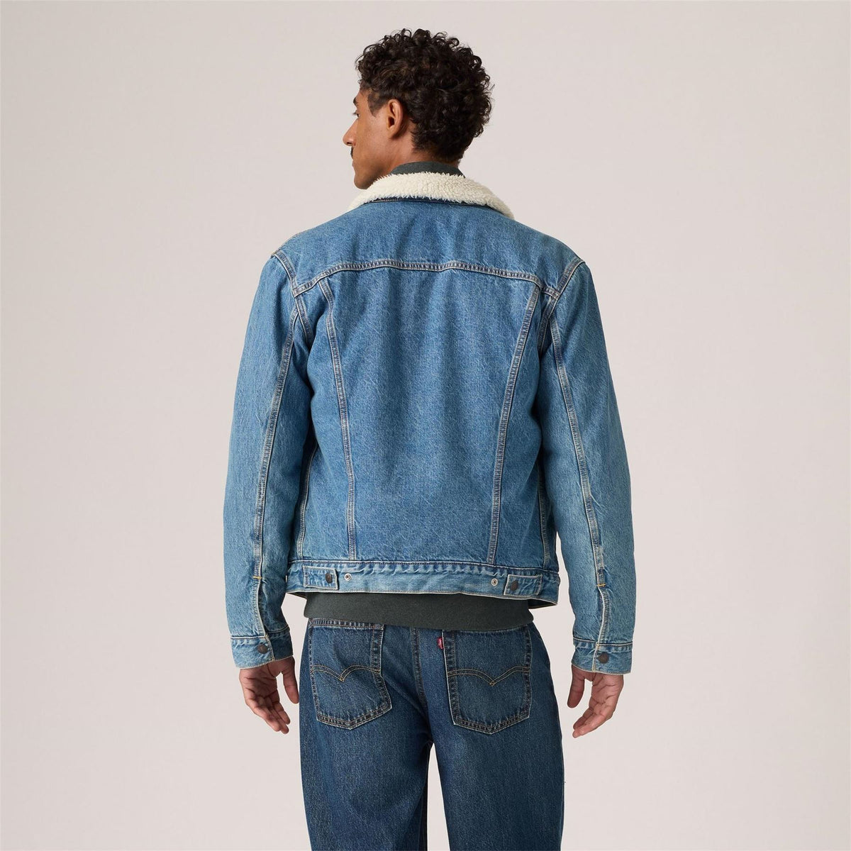 Levis Type 3 Sherpa Cotton Mix Long Sleeve Denim Jacket