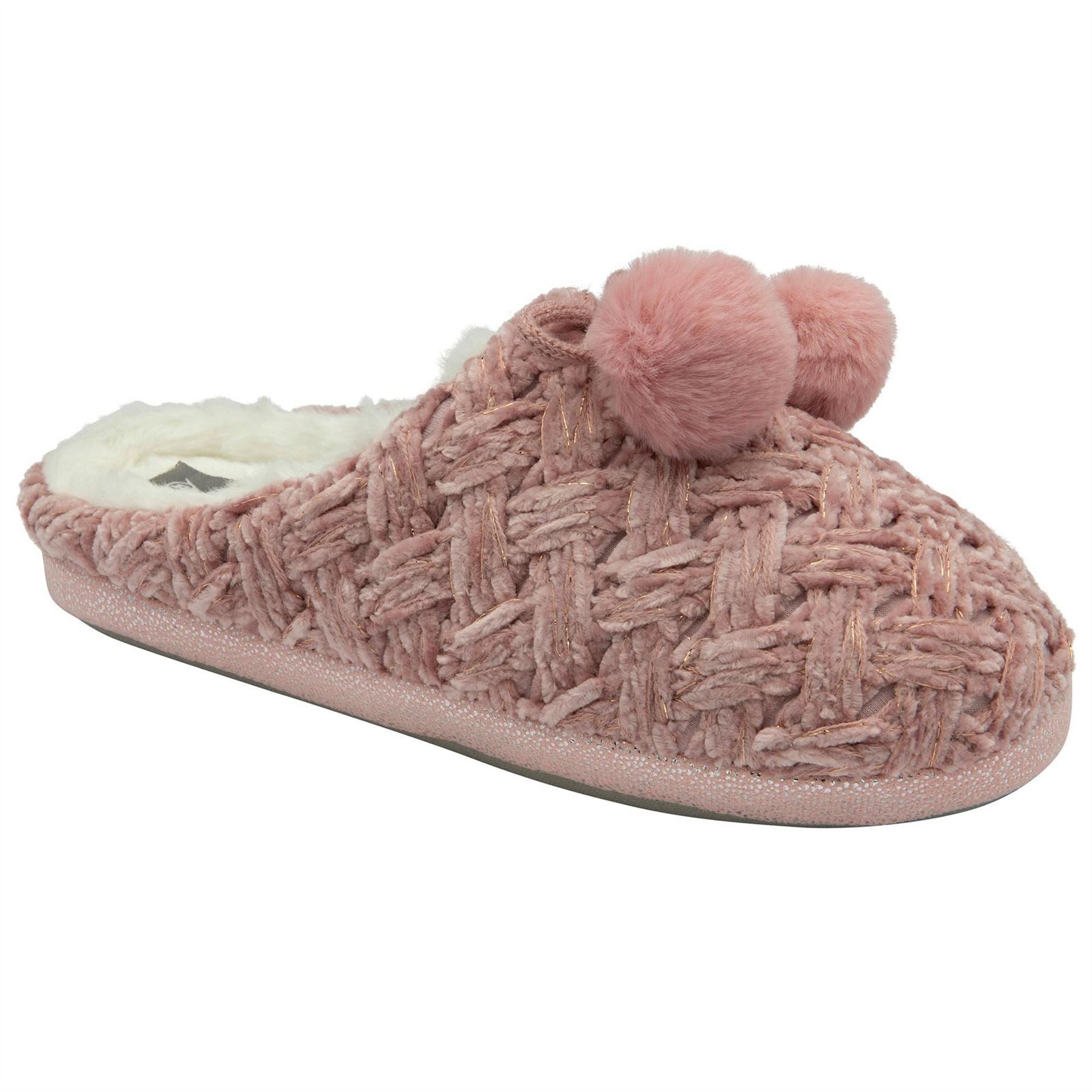 Dunlop Textured Slip on Knit Mules