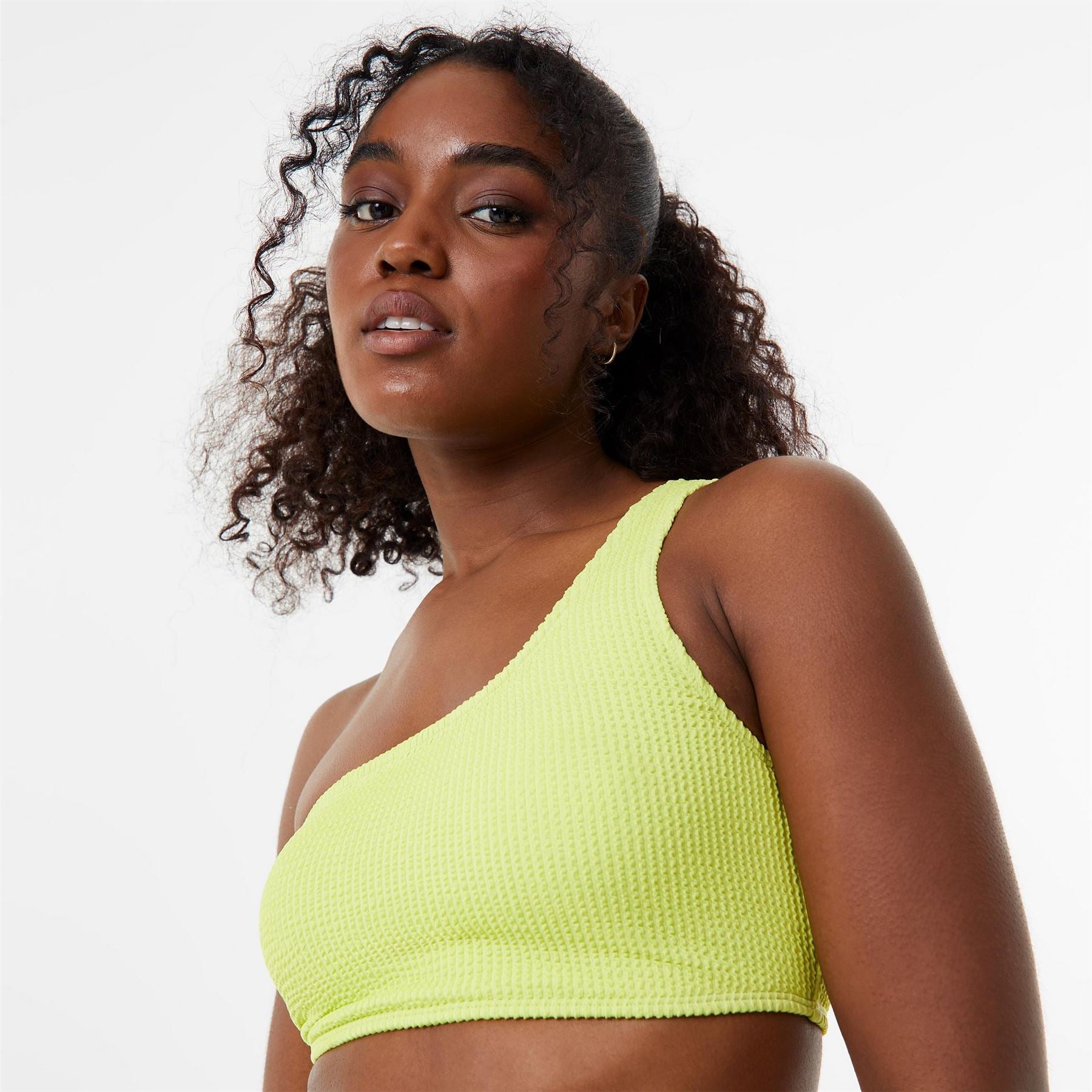 Jack Wills Asymmetric Crinkle Bikini Top