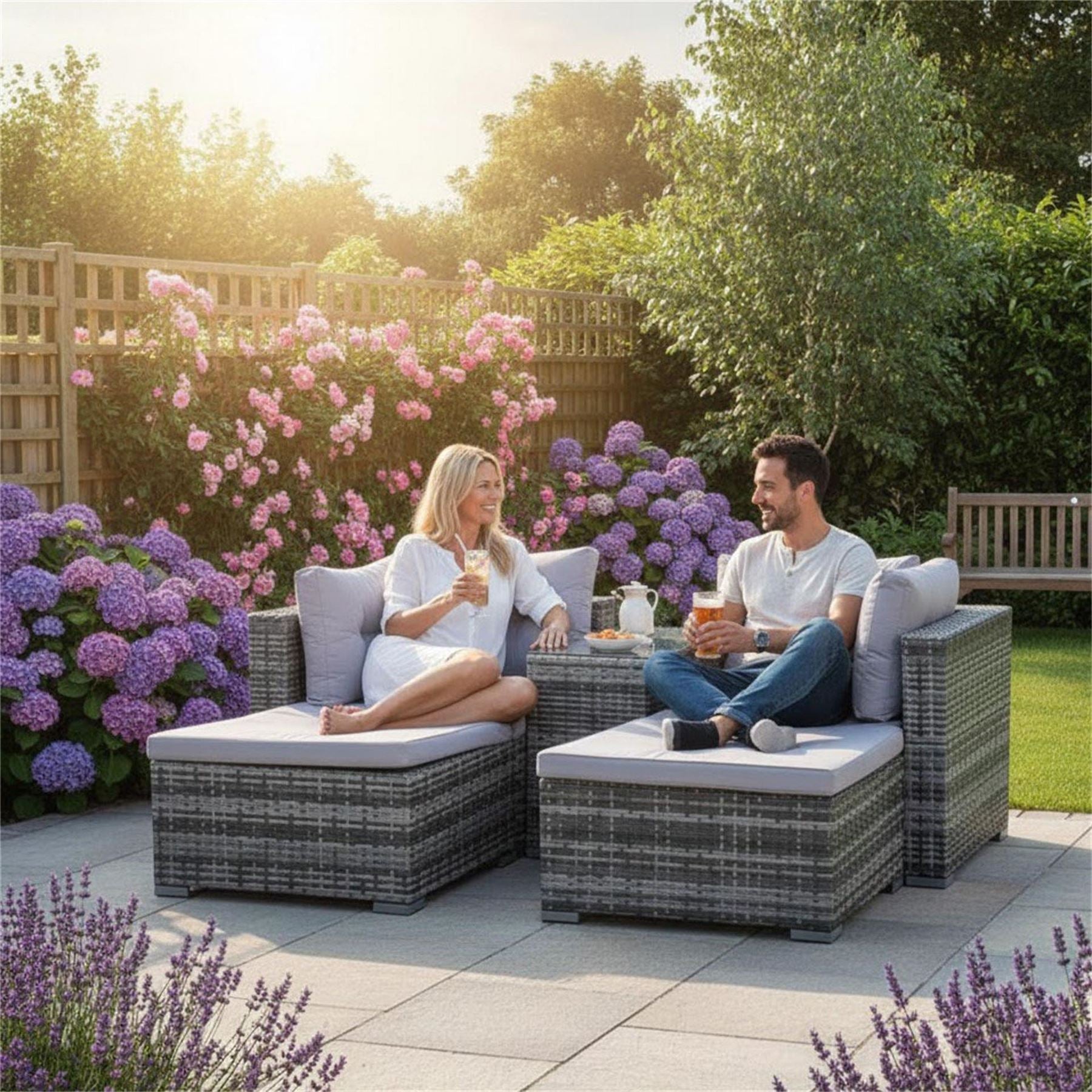 Linea 5 Piece Lounger Garden Set