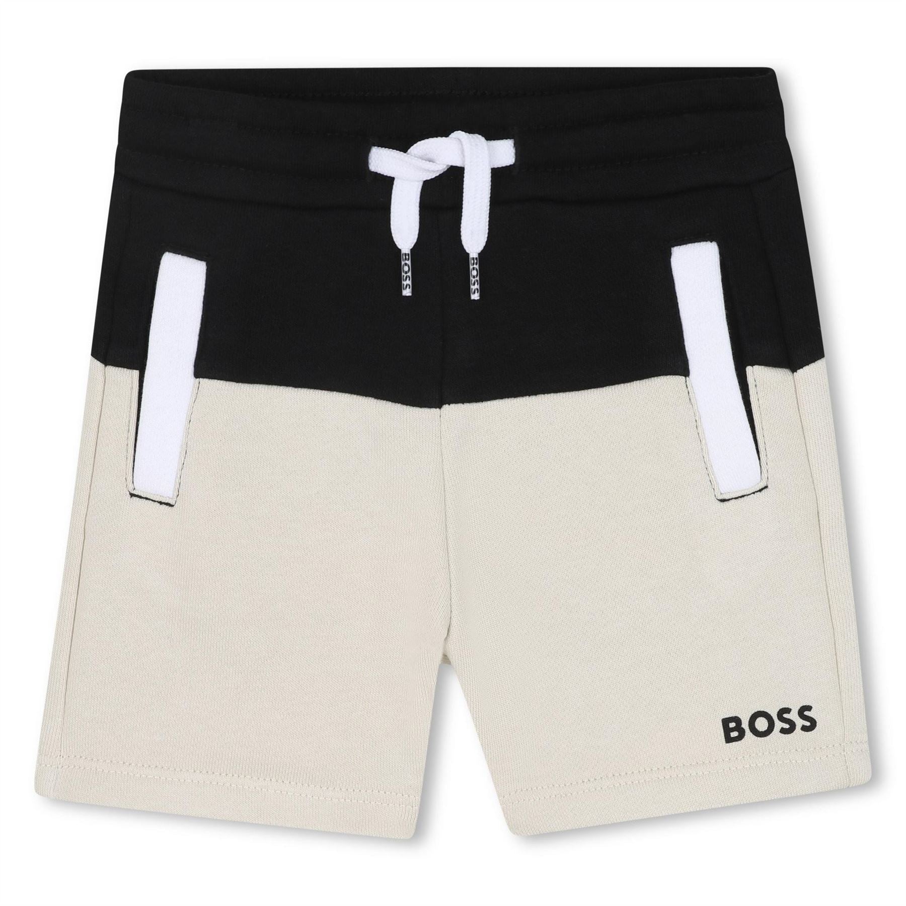 Boss Col Black Colour Block Design Shorts