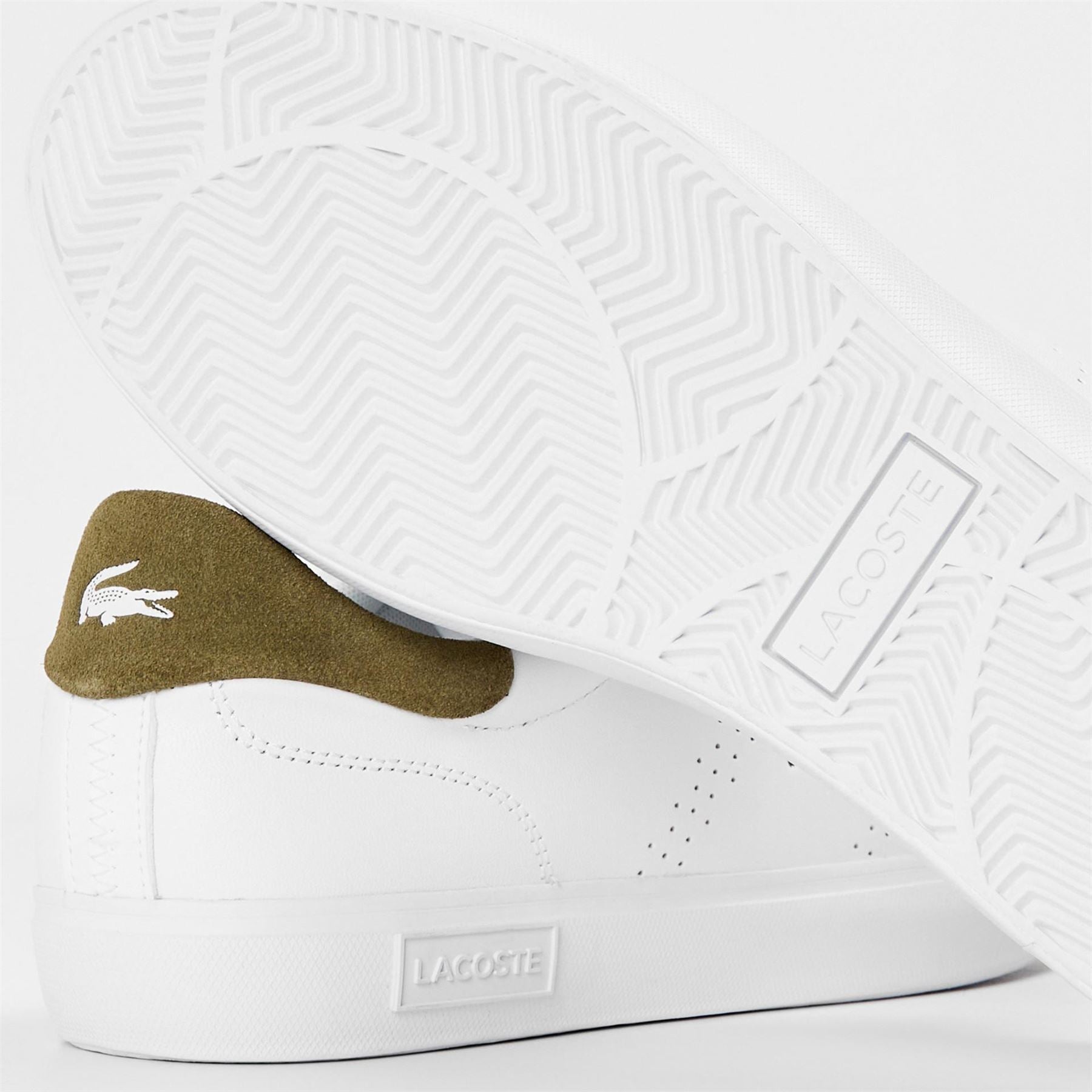 Lacoste Powercourt Low Top Crocodile Print Sneakers