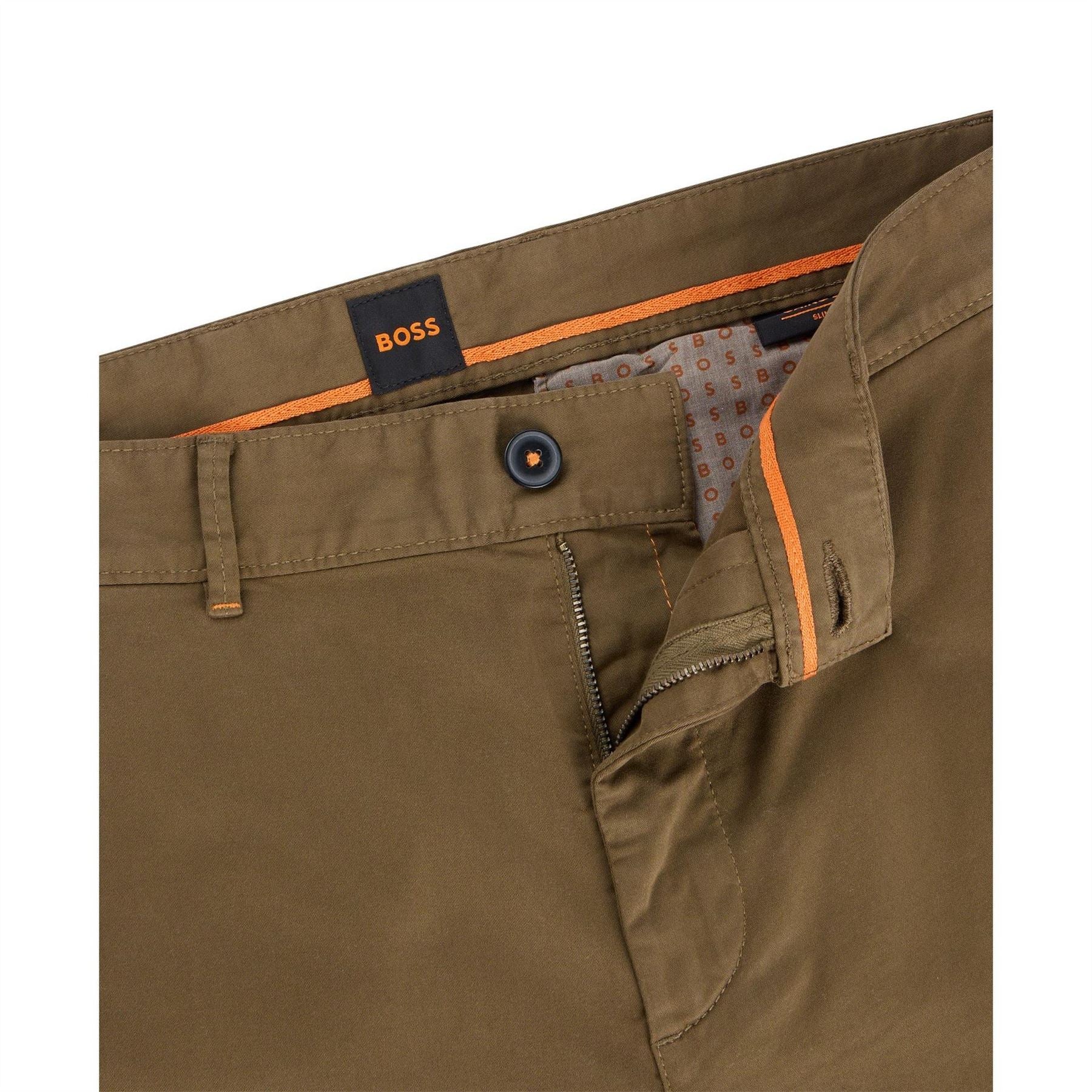 Boss Solid Patterned Slim Chinos