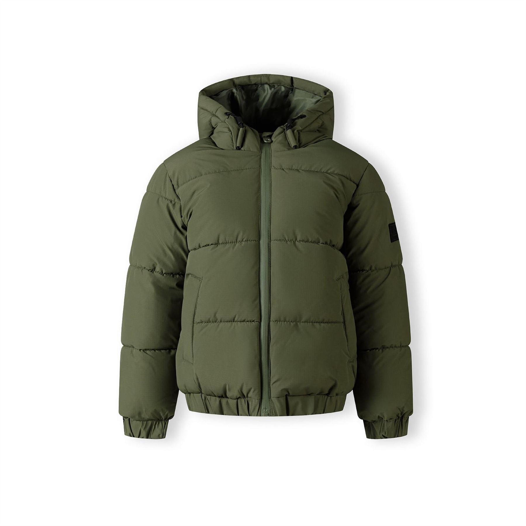 Minoti Boys Ripstop Jacket With High Collar And Elastic Cuffs Khaki