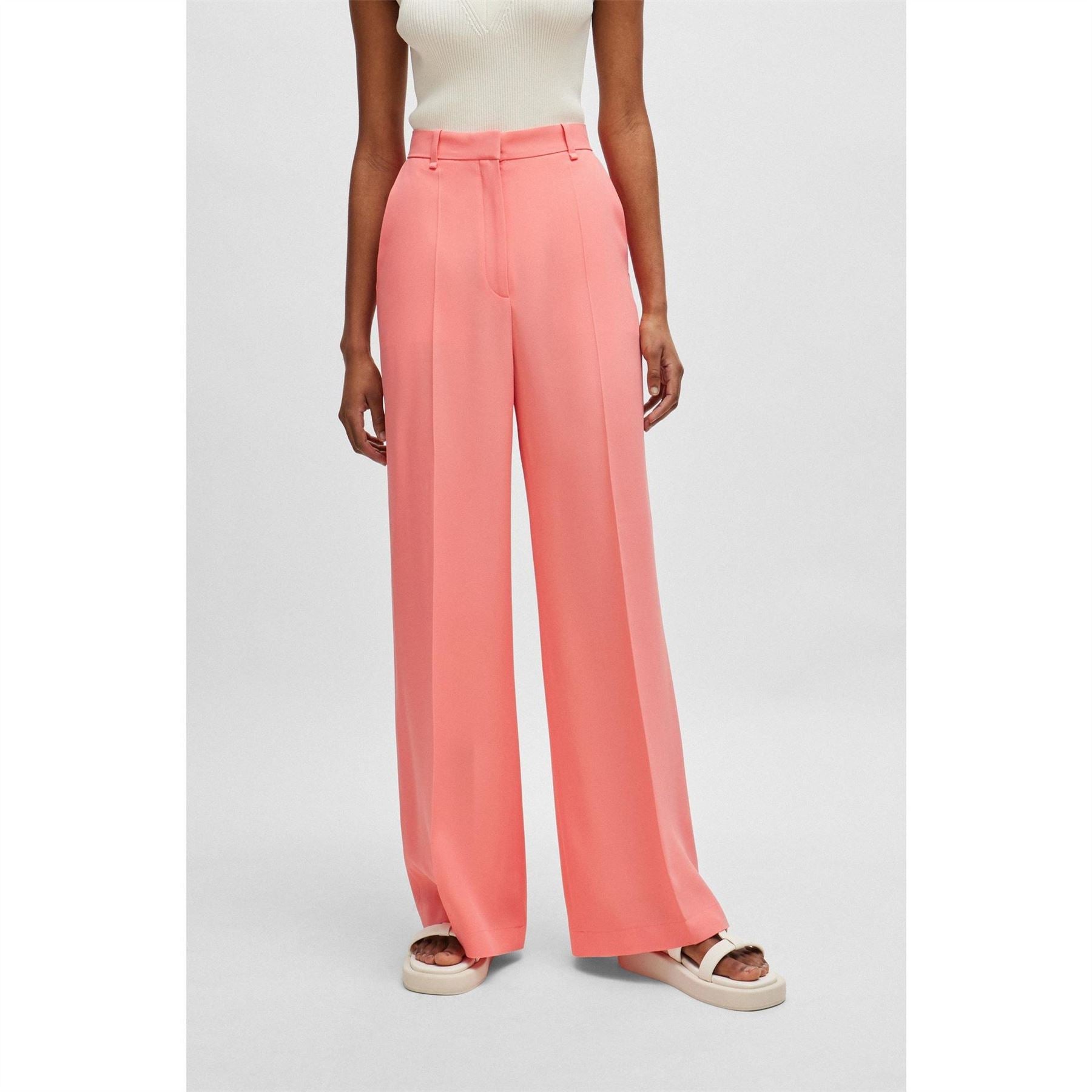 Boss Tikela Straight Leg Trousers, Straight Leg Design