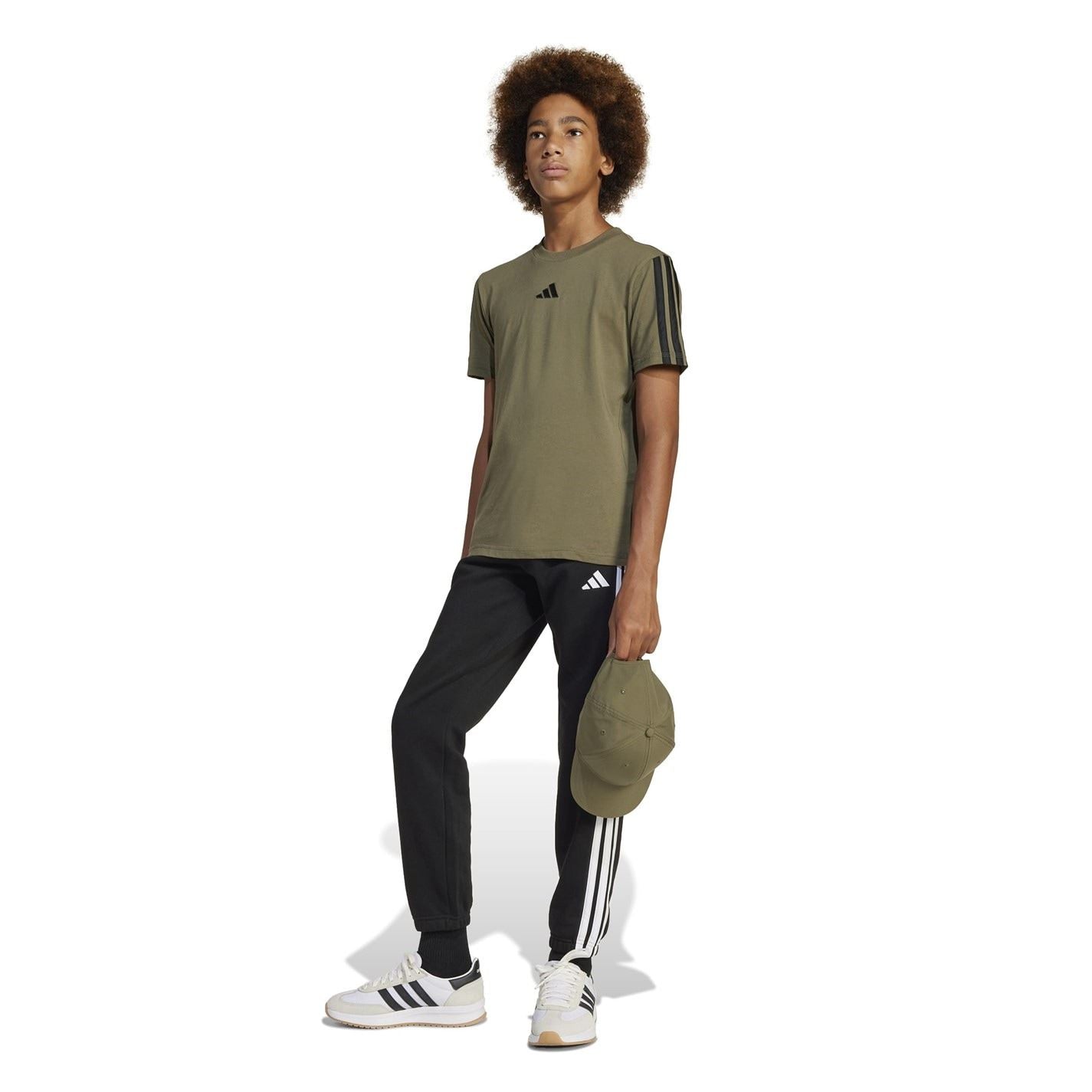 adidas 3 Stripe Essentials T-Shirt Junior