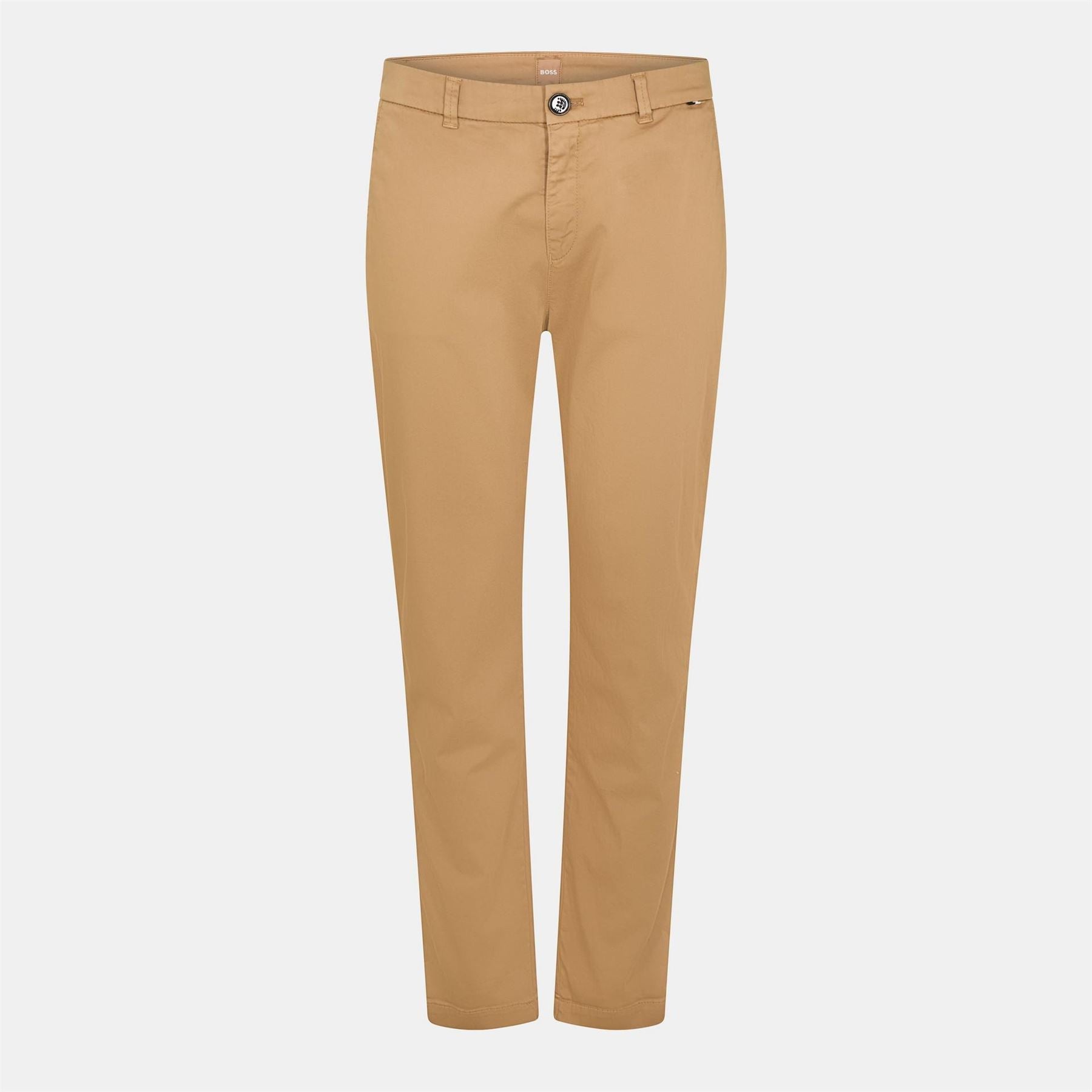 Boss Solid Patterned Slim Roll Up Cuff Trousers