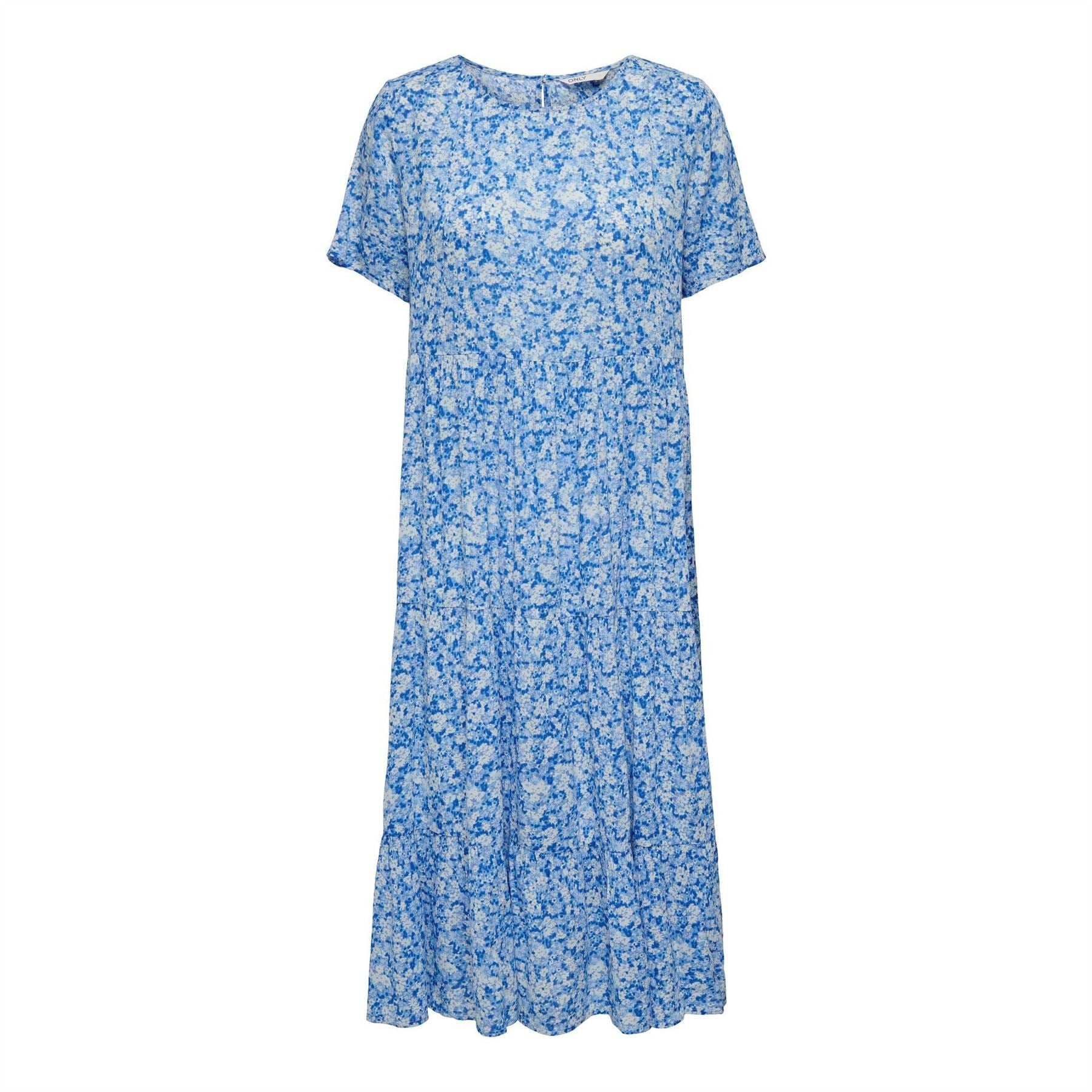 Only Short Sleeve Maxi Tiered Dress
