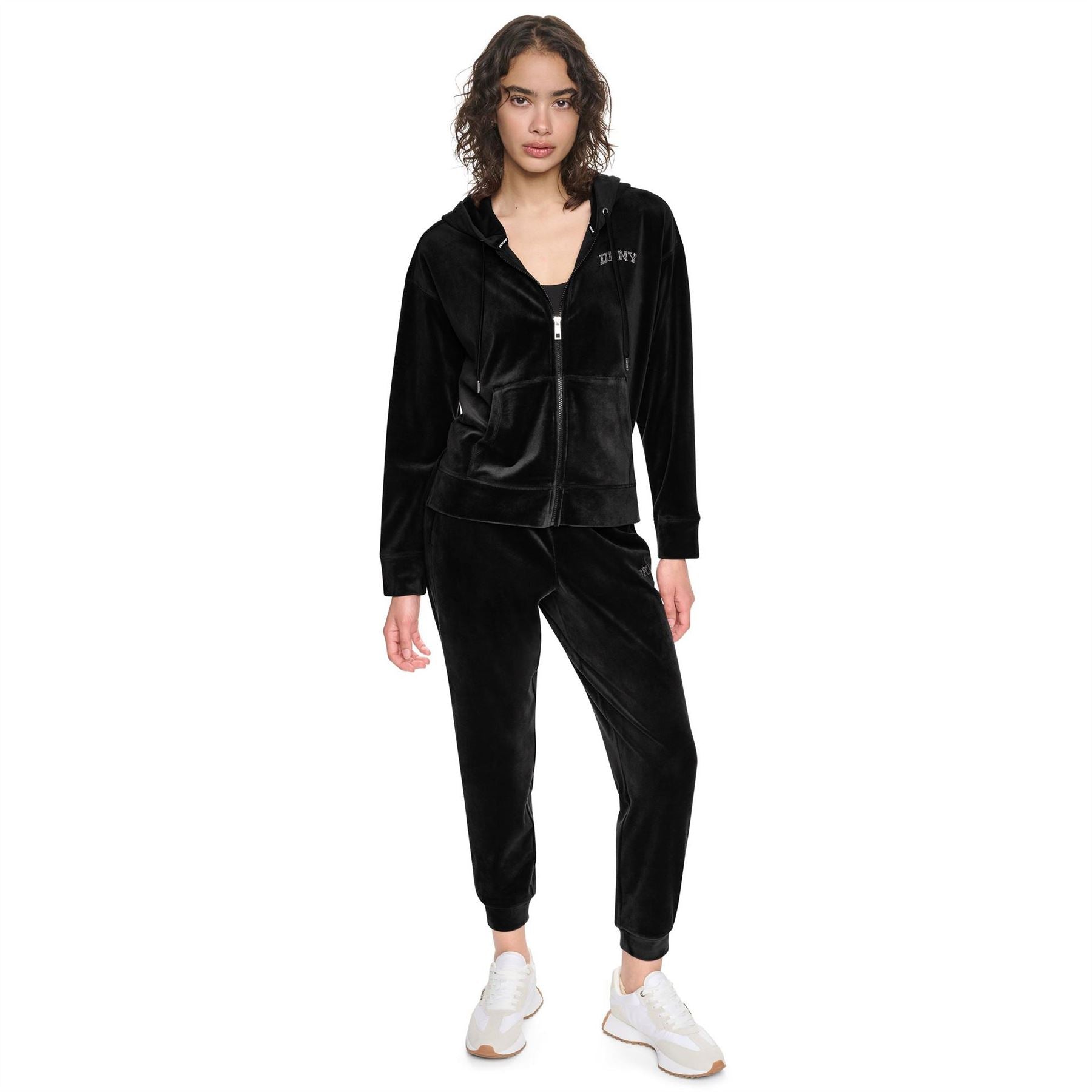 DKNY Velourdmt FulL-Zipullover Hoody Ld64