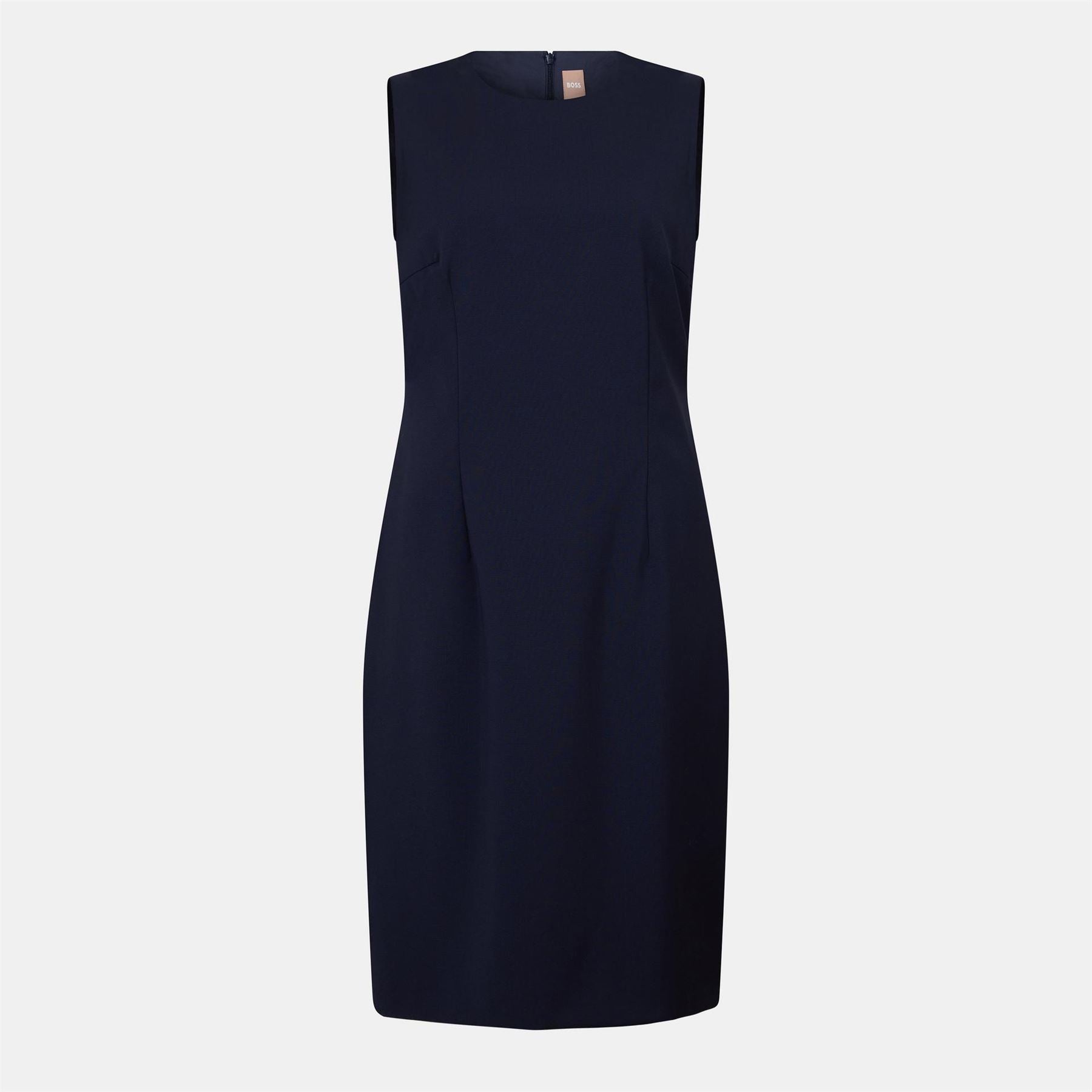 Boss Dirulah Crew Neck Sleeveless Knee Length Dress