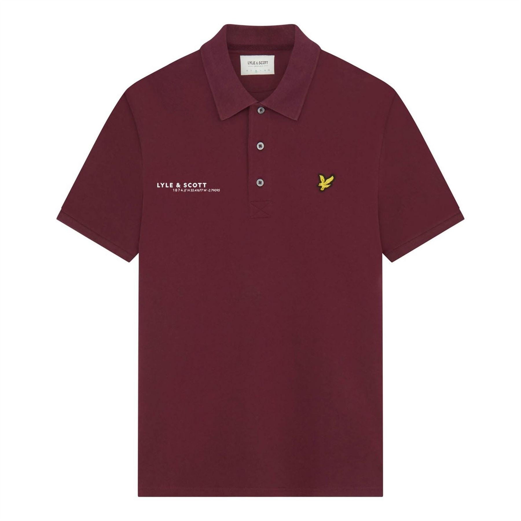 Lyle and Scott Ordinate Print Plain Polo Shirt