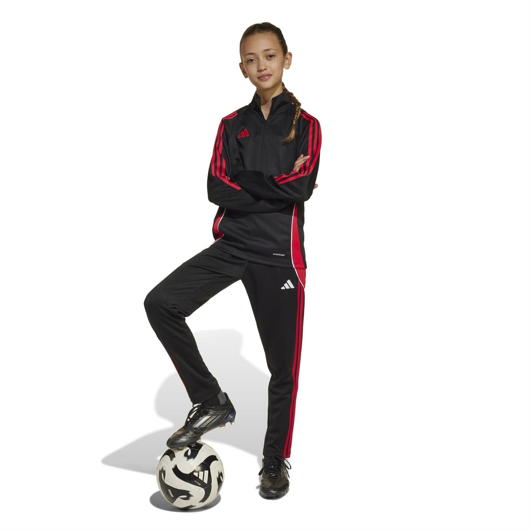 adidas Tiro24 Three Bar Logo Funnel Neck Long Sleeve Jersey