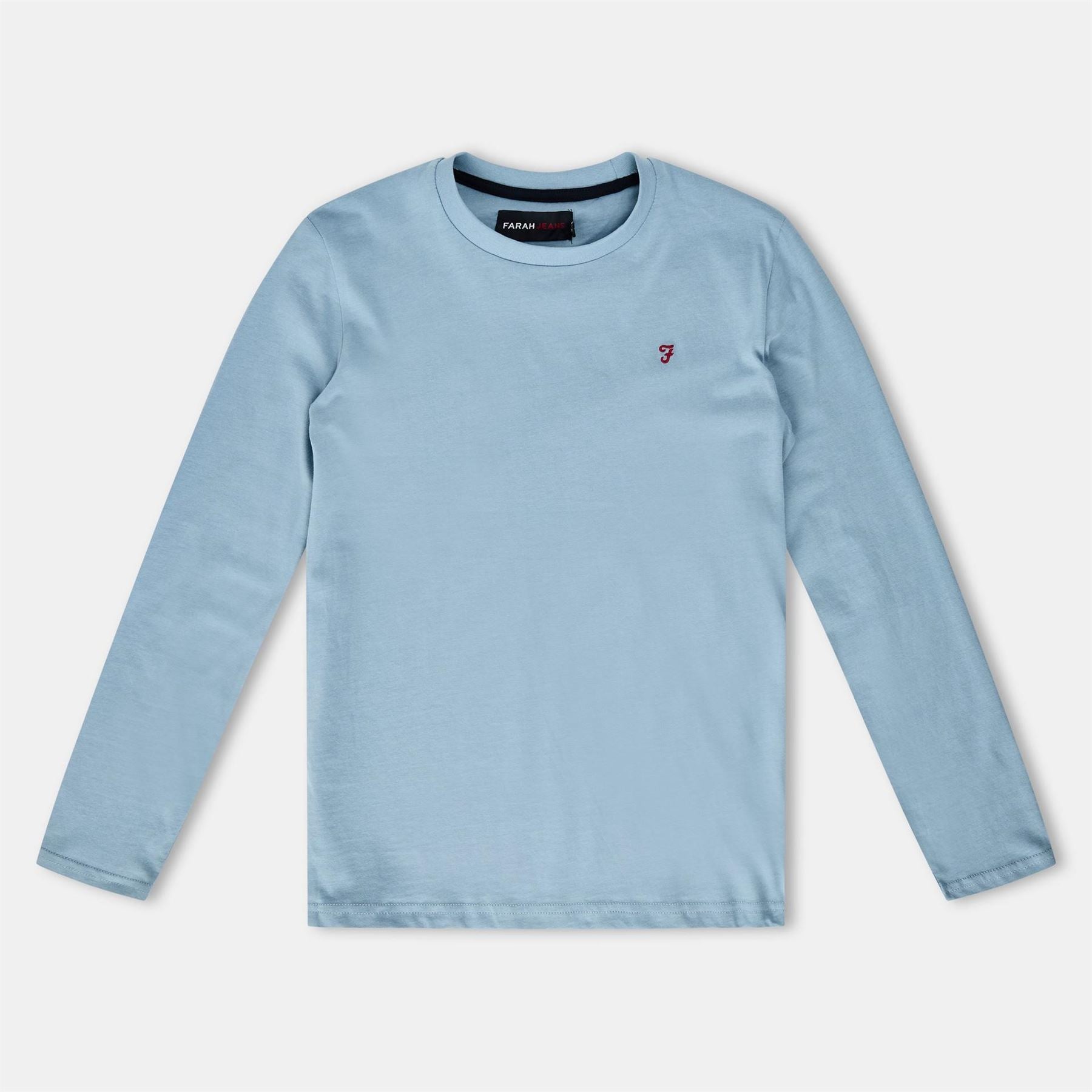 Farah Embroidered Crew Neck Long Sleeve T-Shirt