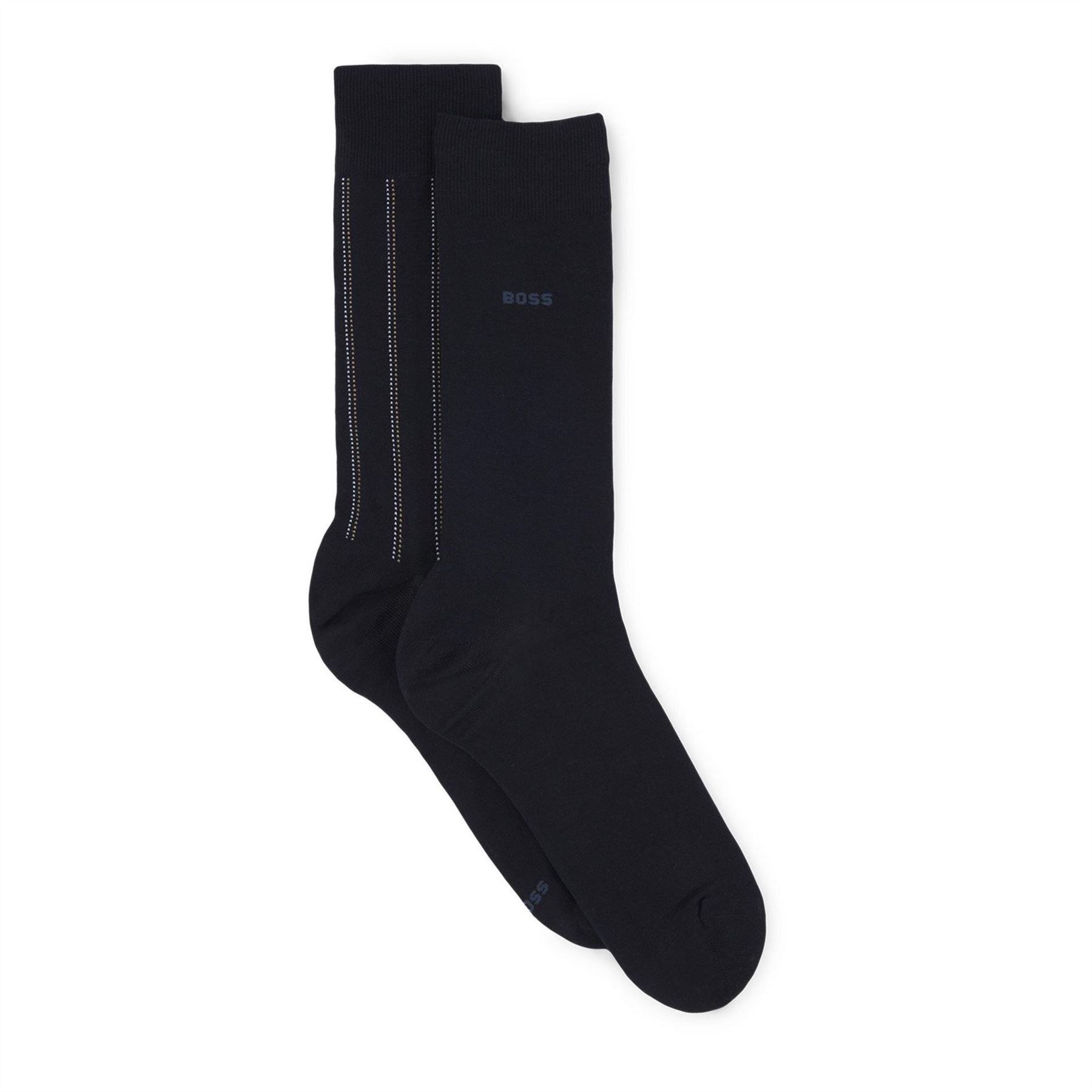 Boss 2 Pack Pinstripe Crew Socks